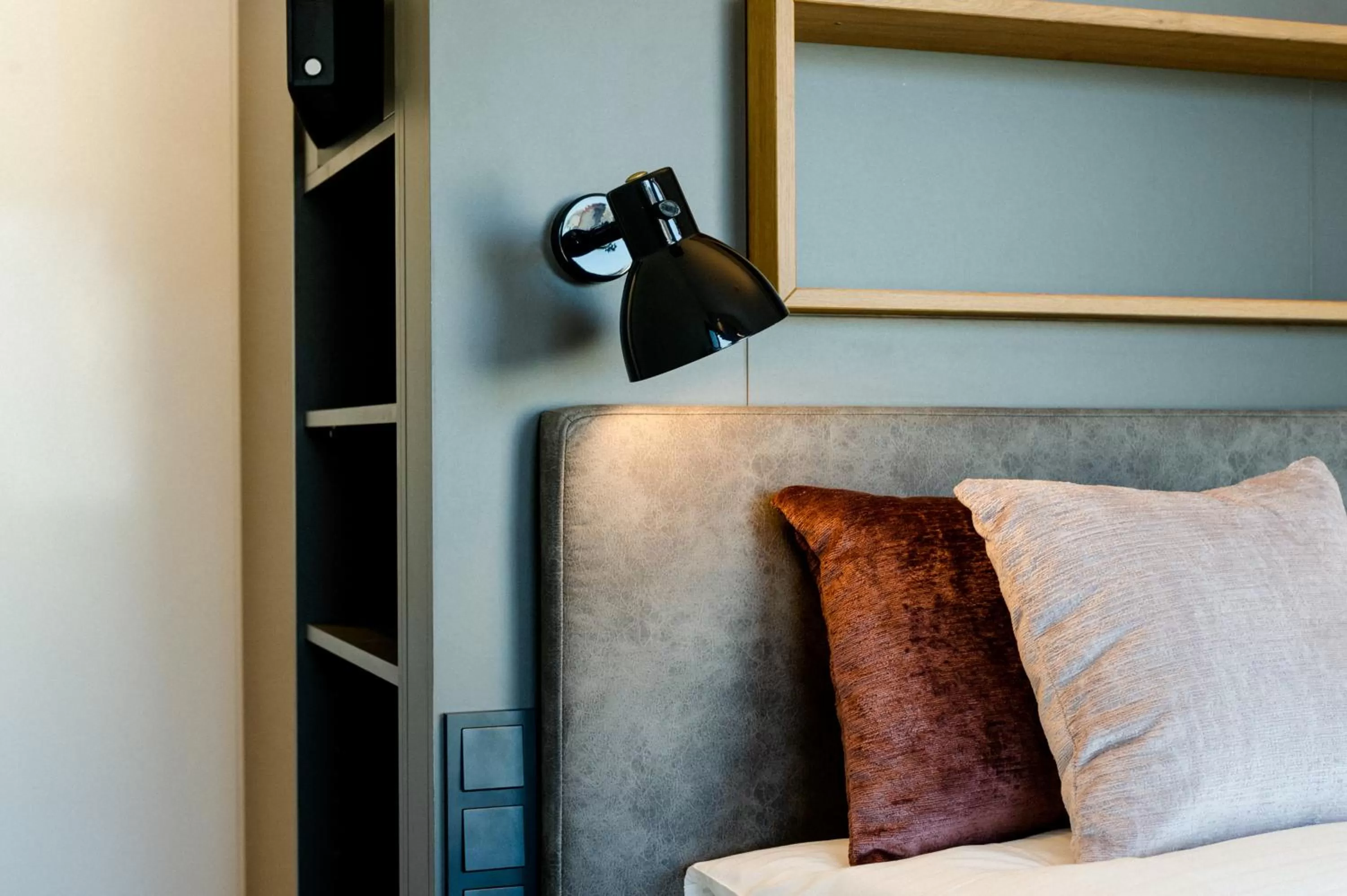 Decorative detail, Bed in DOM Hotel LIMBURG