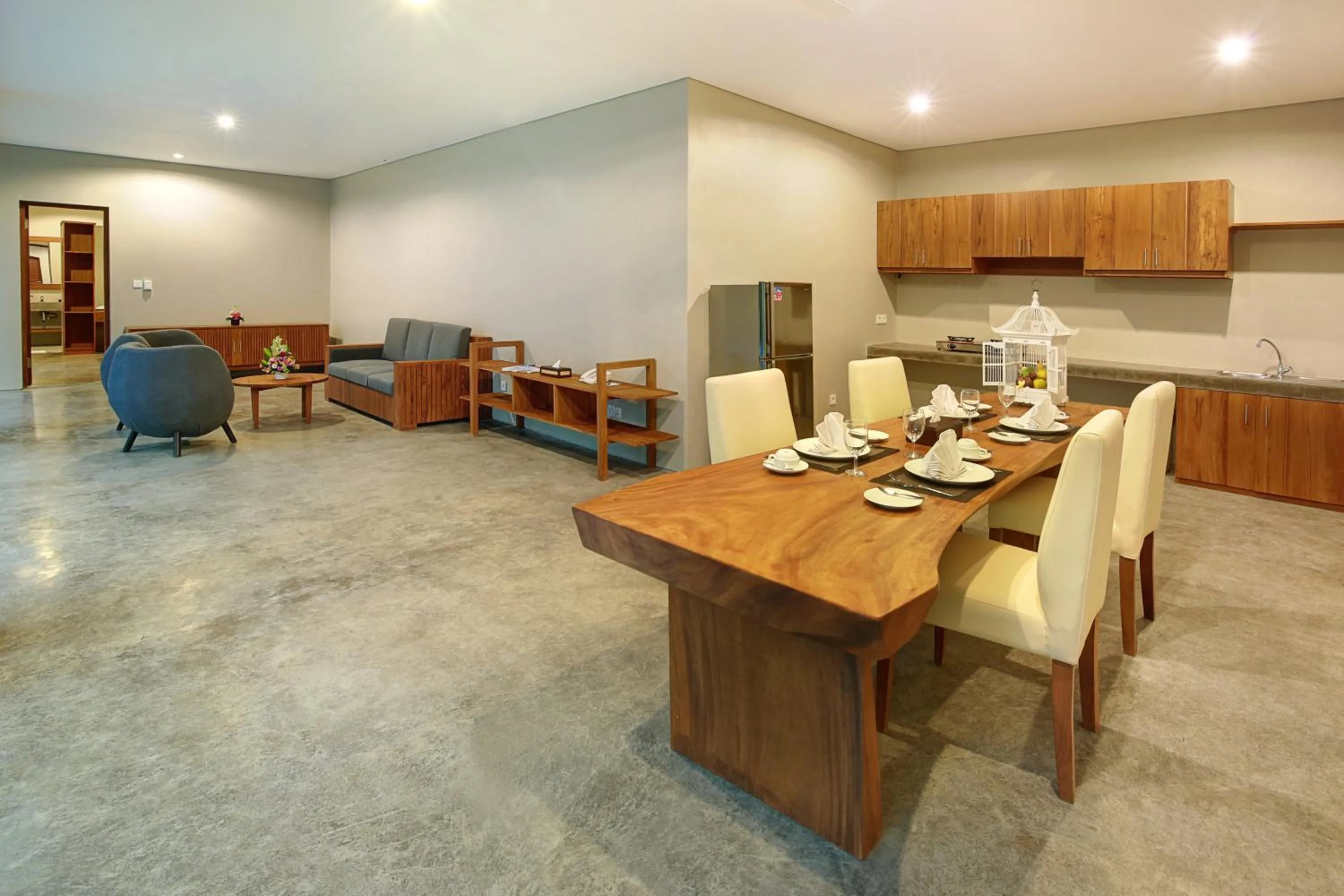 Kitchen or kitchenette in Sativa Villas Ubud with Private Pool