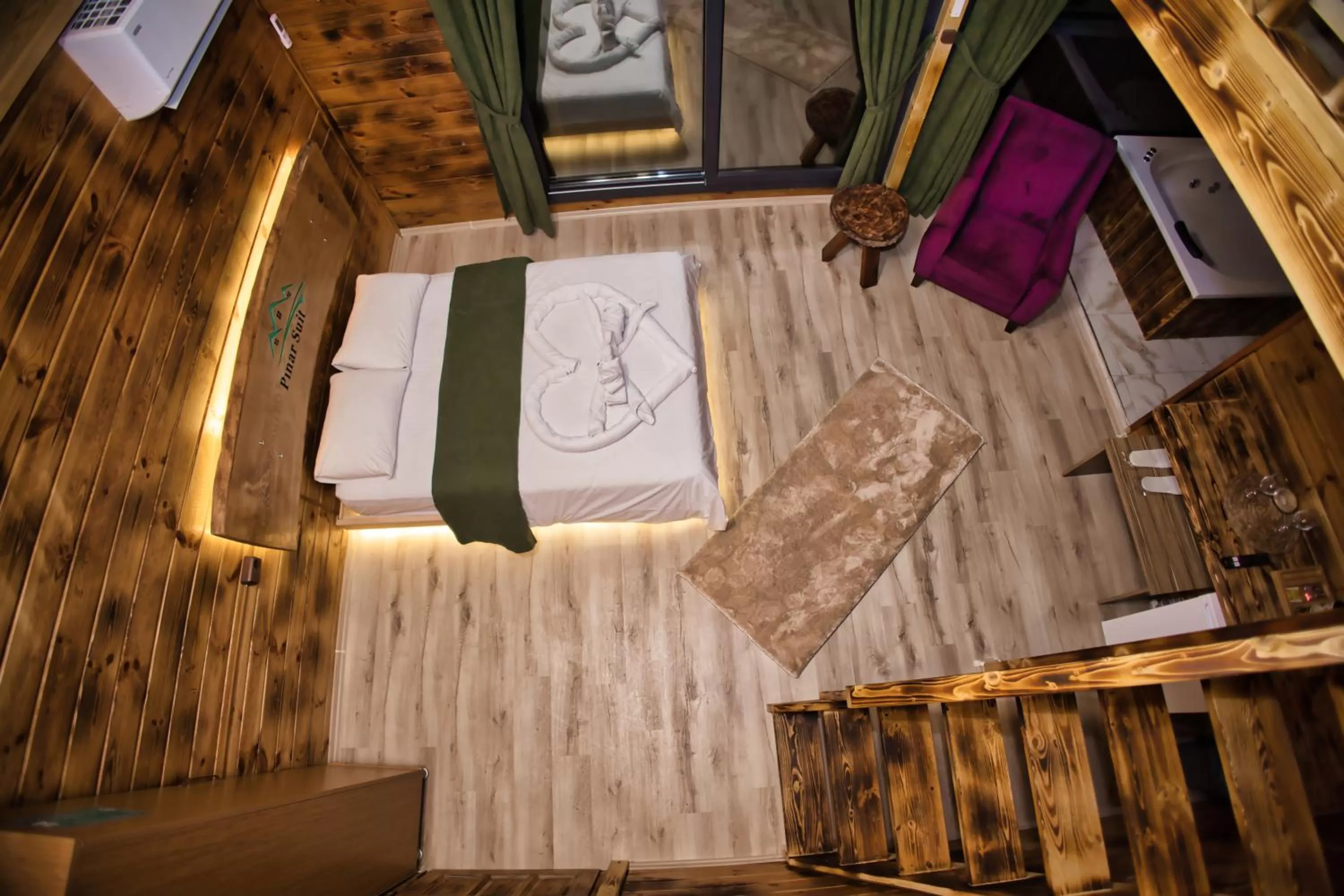 Bed in Pınar Suit Bungalow