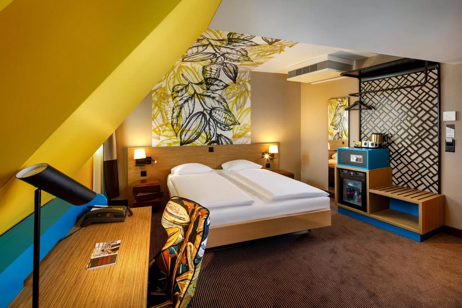 Bedroom, Bed in Swiss Chocolate by Fassbind Zurich