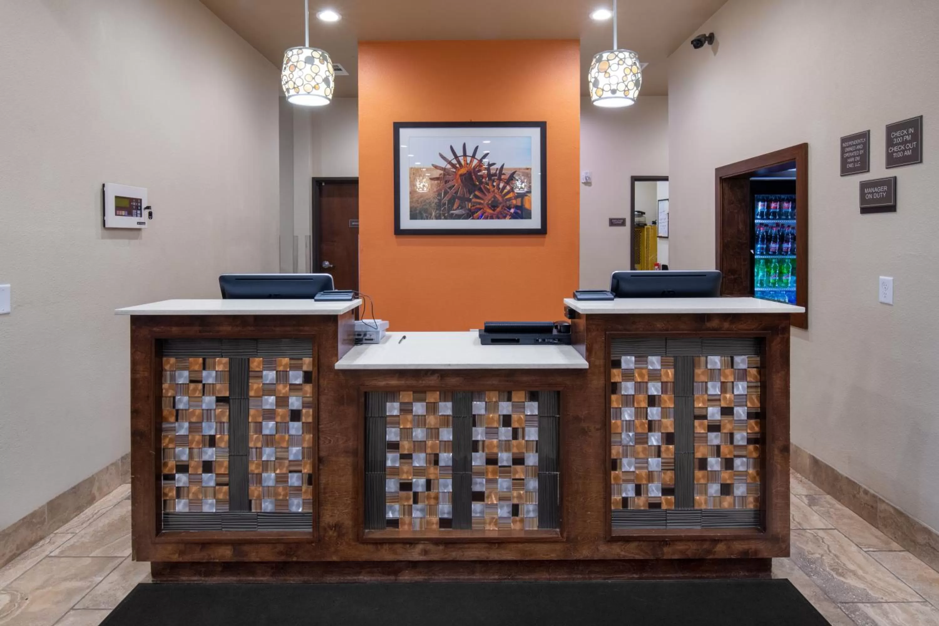 Lobby or reception in Home Away Kitchen Suites Enid