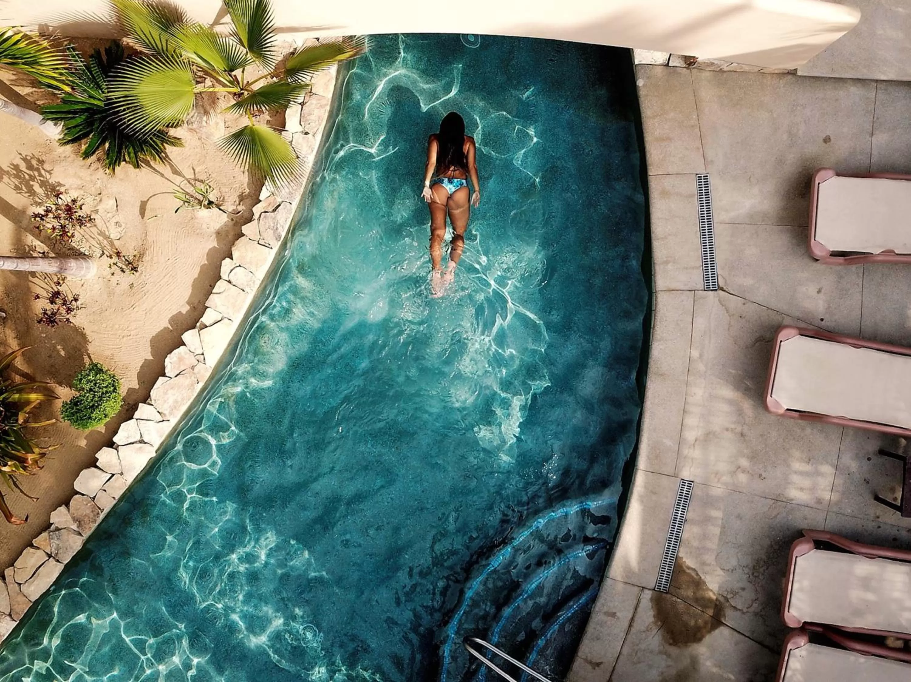 Pool view in Cerritos Beach Inn