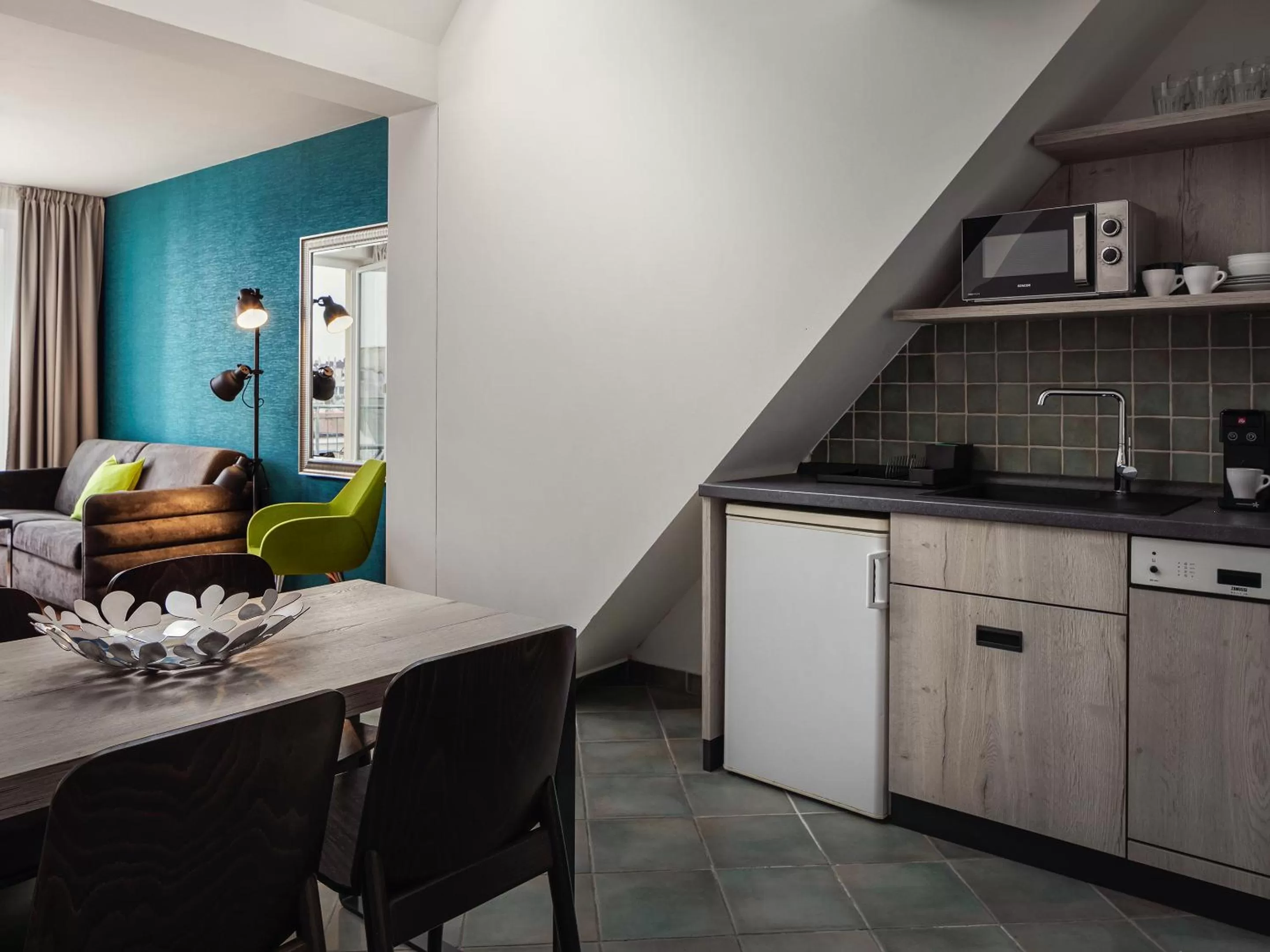 Kitchen or kitchenette in EA ApartHotel Melantrich