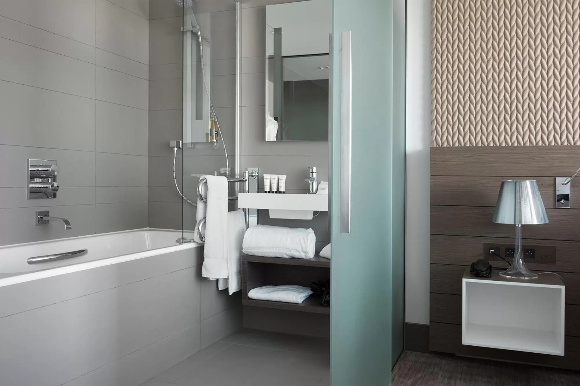 Bathroom, Bed in BW Premier Collection Le Saint Antoine Hotel et Spa