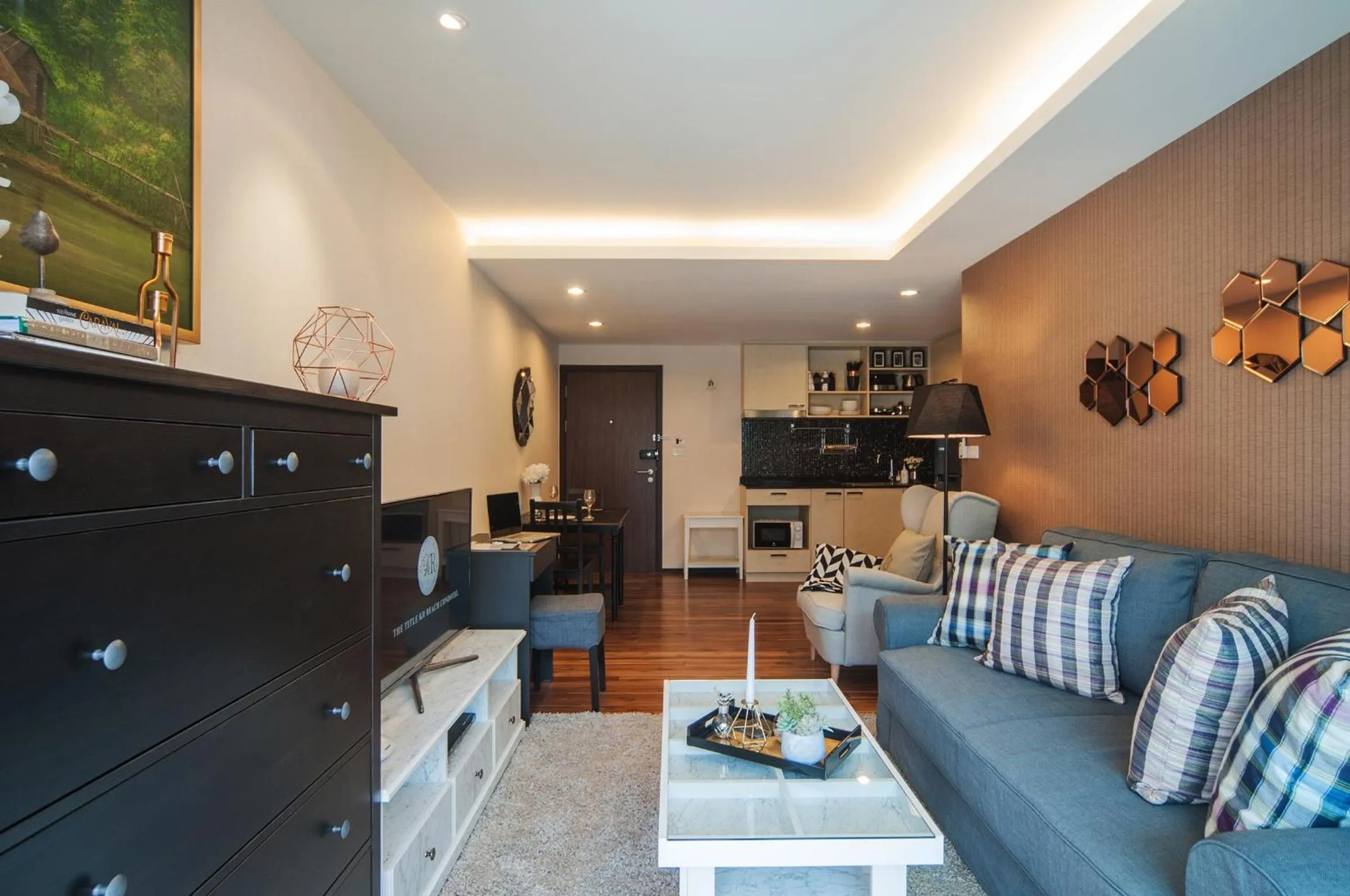 Living room in The Title KR Beach Condotel Rawai Beach