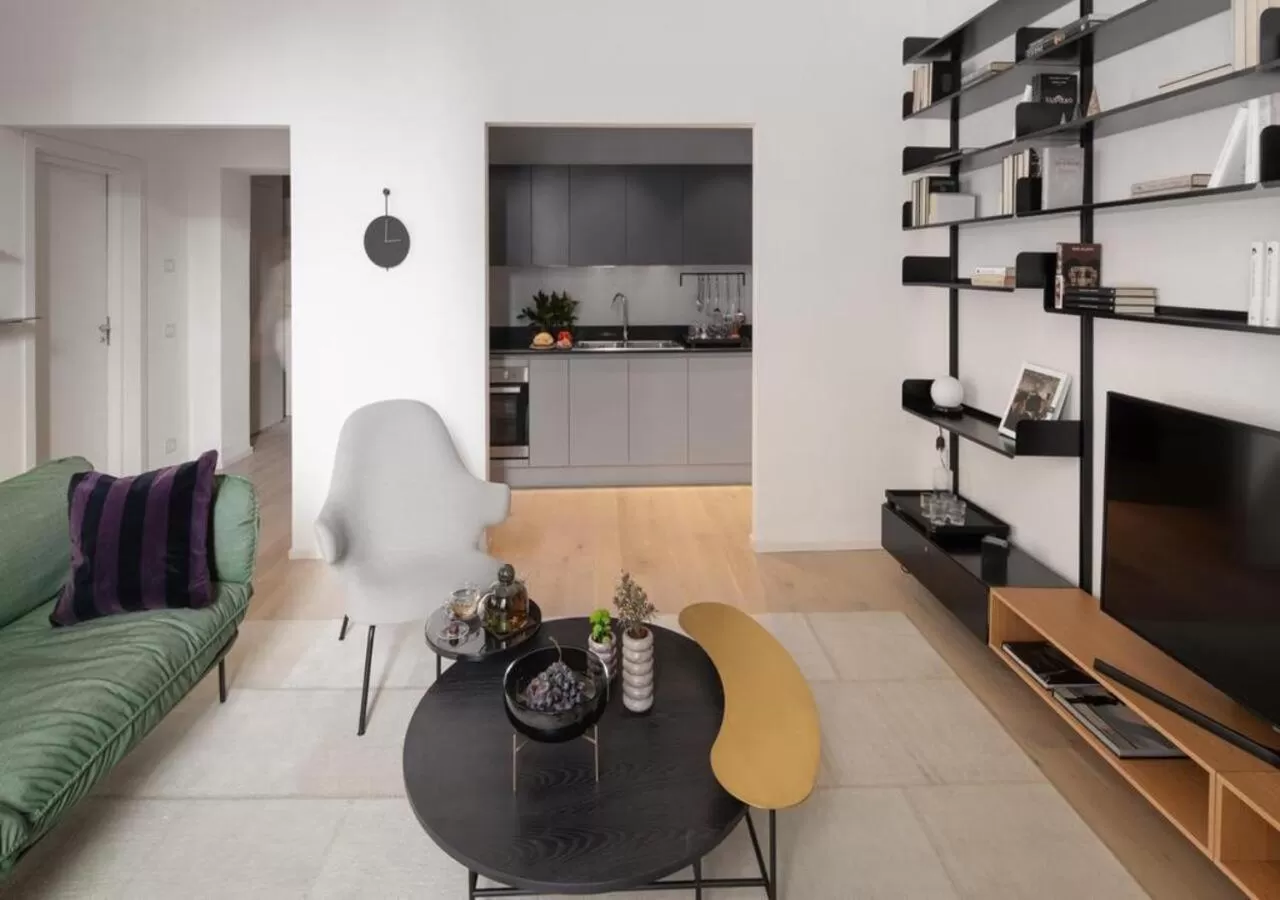 Kitchen or kitchenette in BB Hotels Aparthotel Collection Il Michelangelo