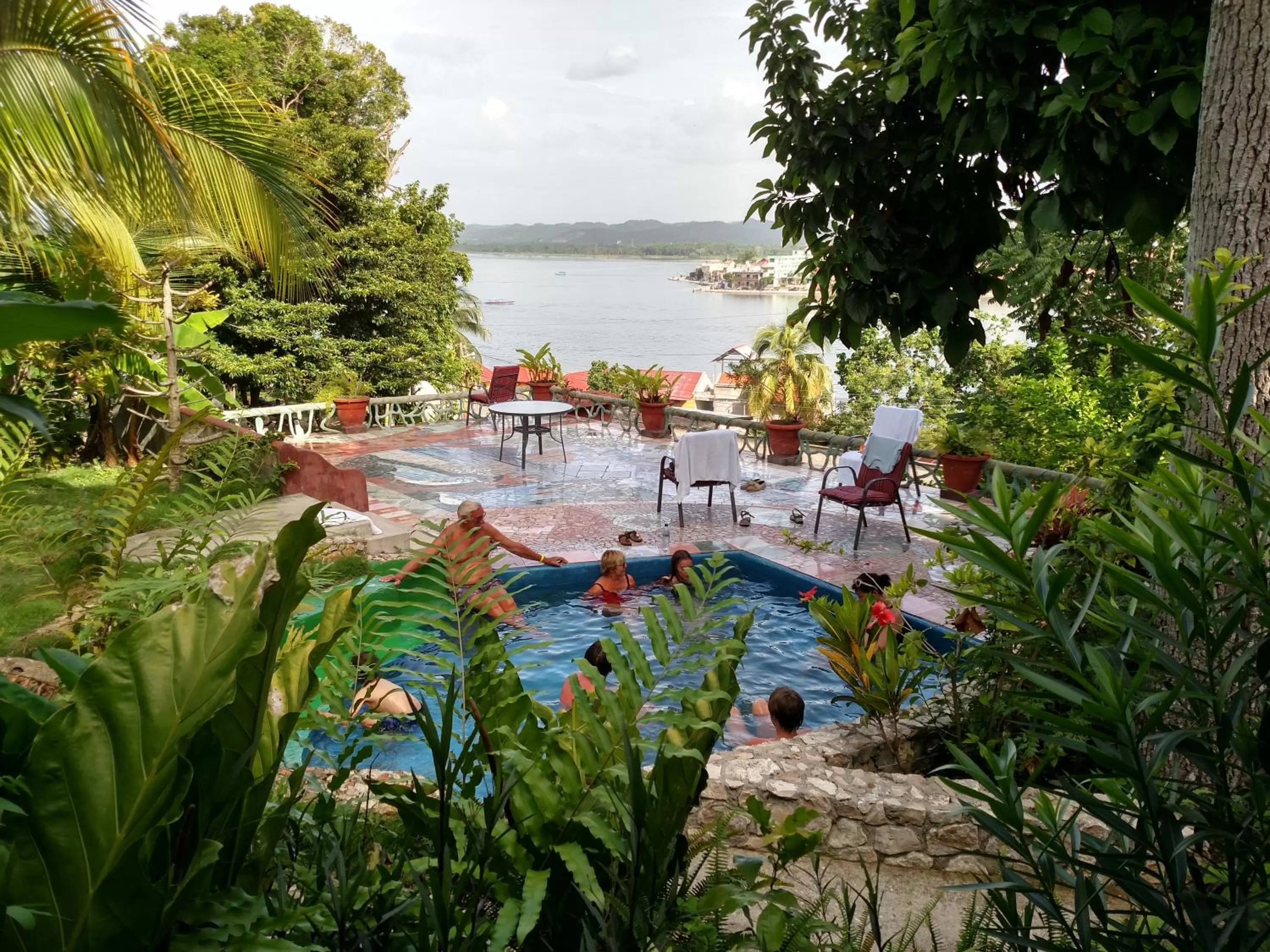 Pool view in Zapote Tree Inn