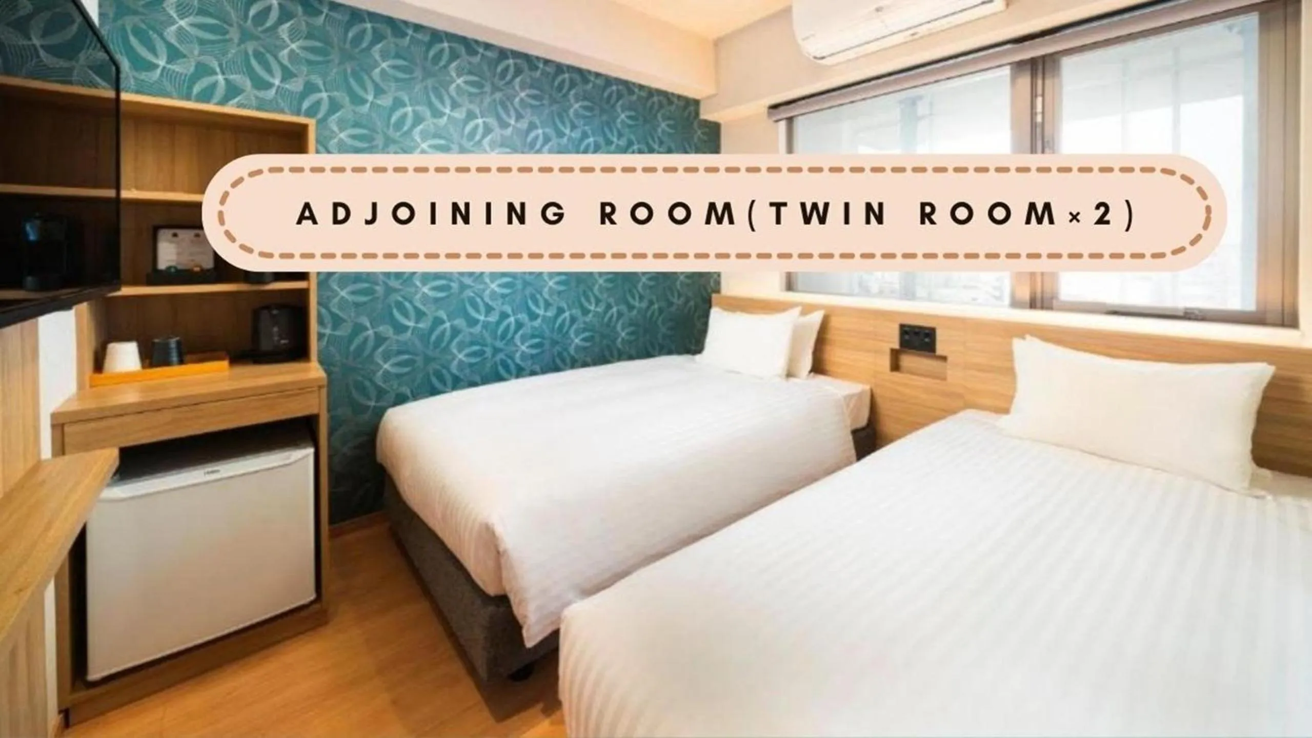 Photo of the whole room, Bed in HOTEL SANSUI NAHA Ryukyu Onsen Naminoue-No-Yu