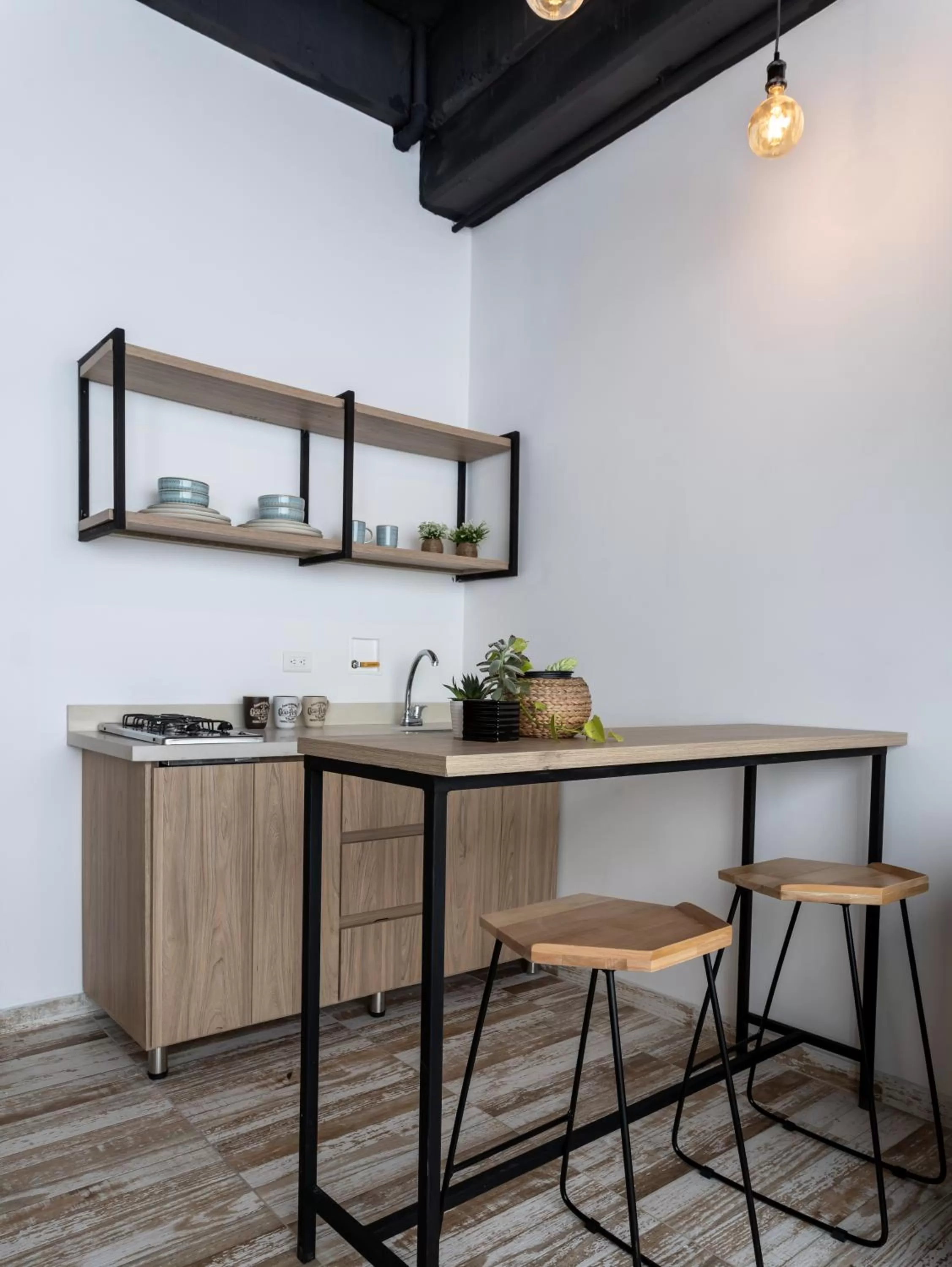 kitchen in Hotel Lexum Estadio