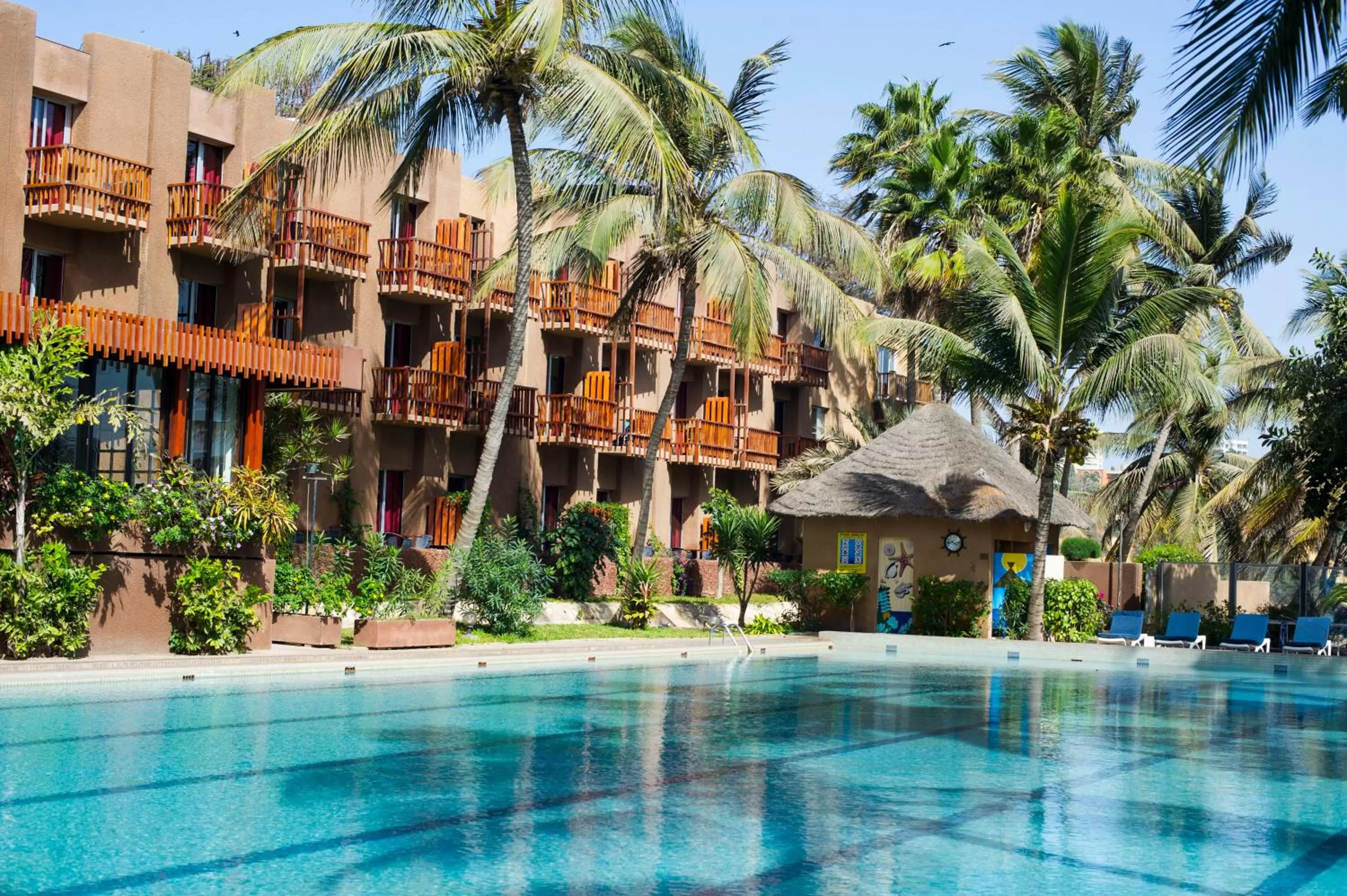 Swimming pool in Hotel Jardin Savana Dakar