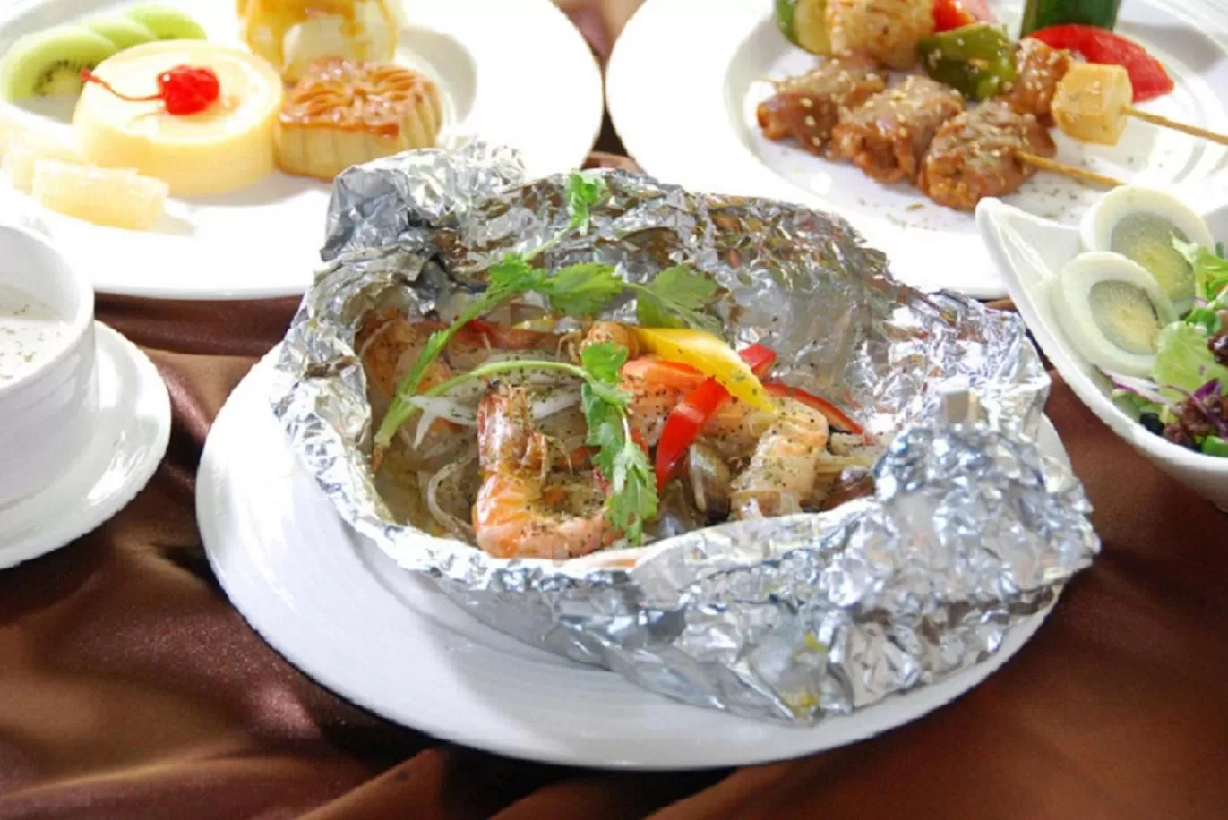 Buffet breakfast in Dryad Motel