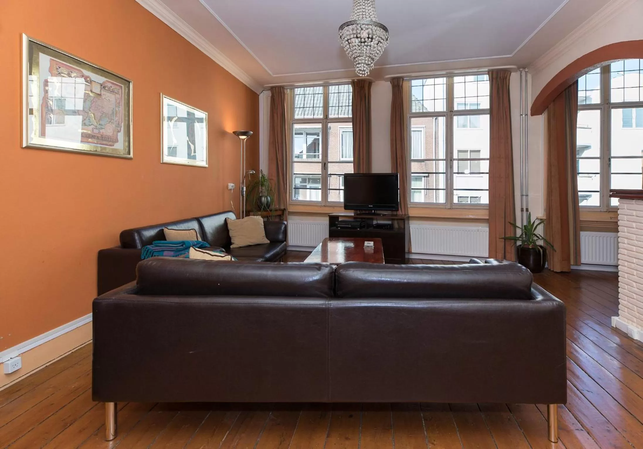 Living room in Hotel de Vischpoorte, centrum Deventer en aan de IJssel