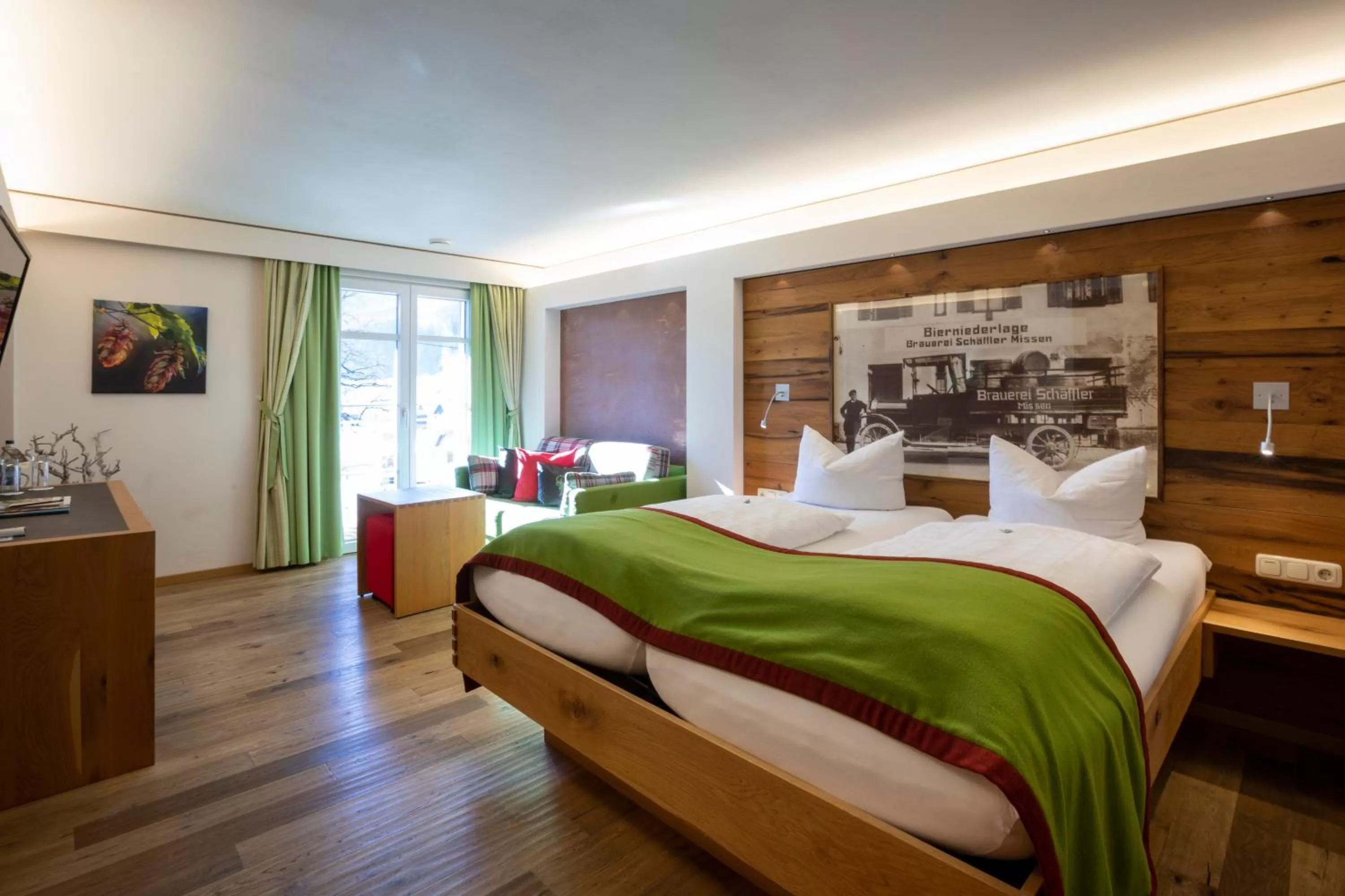Photo of the whole room, Bed in Brauereigasthof Schäffler