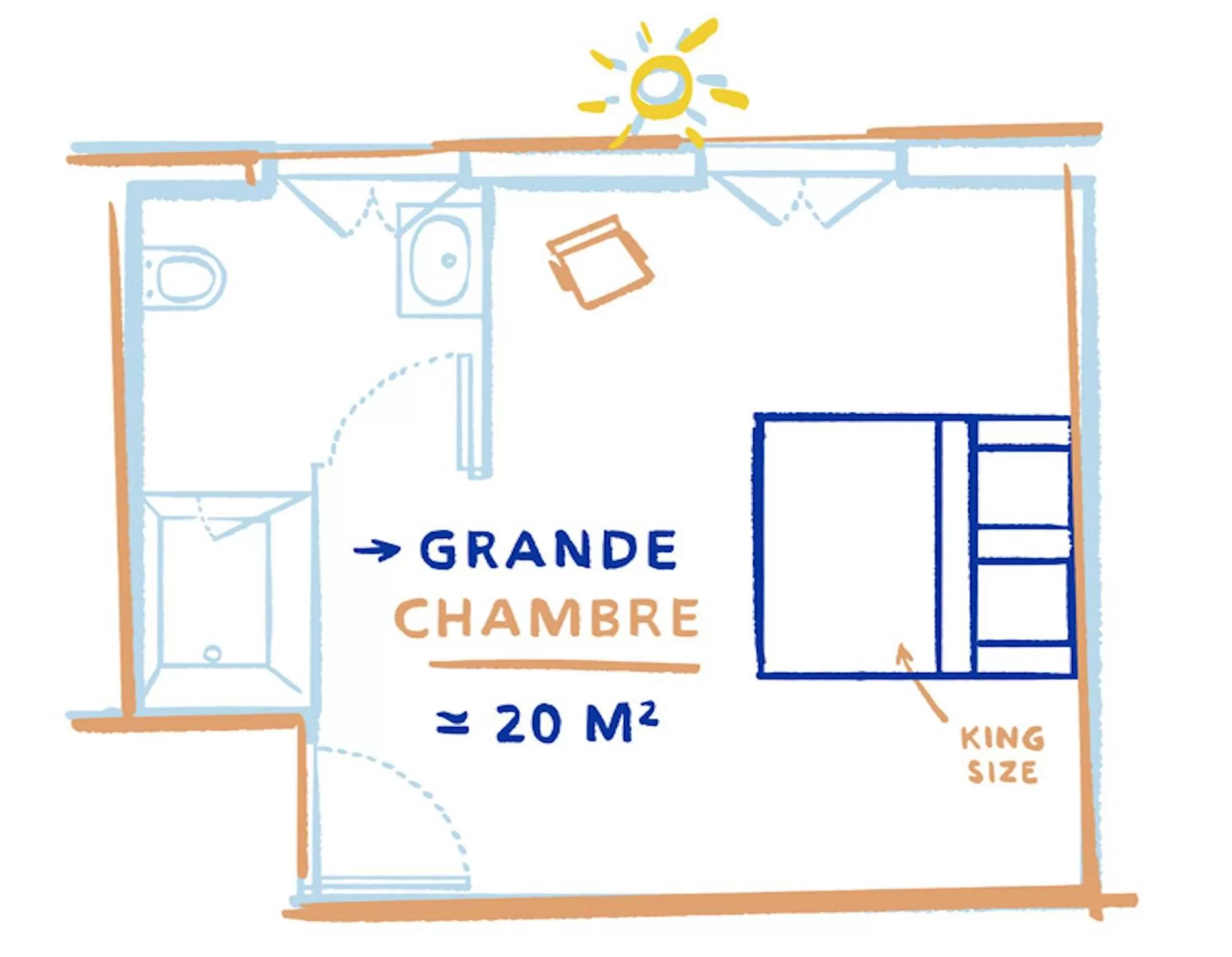 Floor plan in Hôtel La Nouvelle République & Hammam