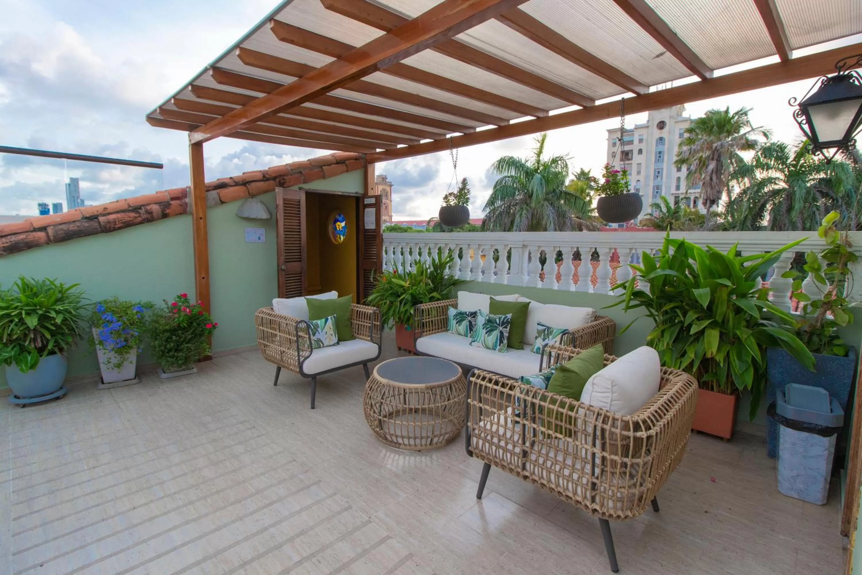 Balcony/Terrace in Hotel Casa La Fe