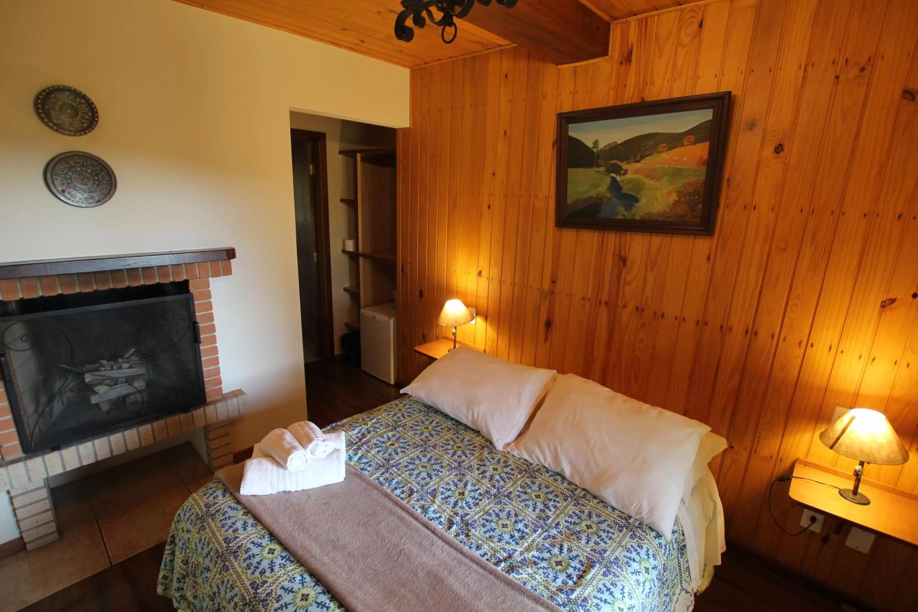 Bed in Pousada Aguia da Montanha