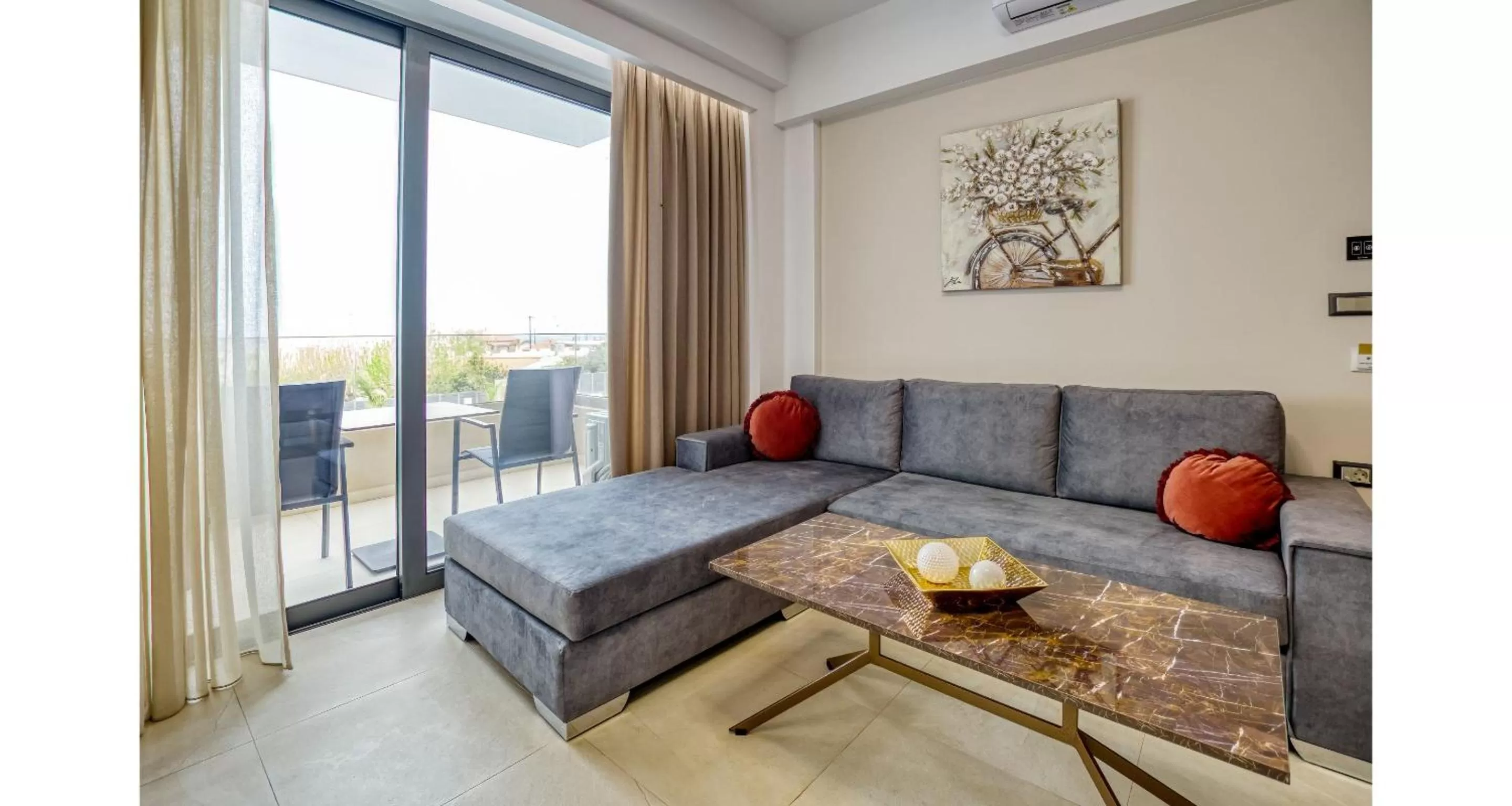 Living room in Sapphire Horizon Suites