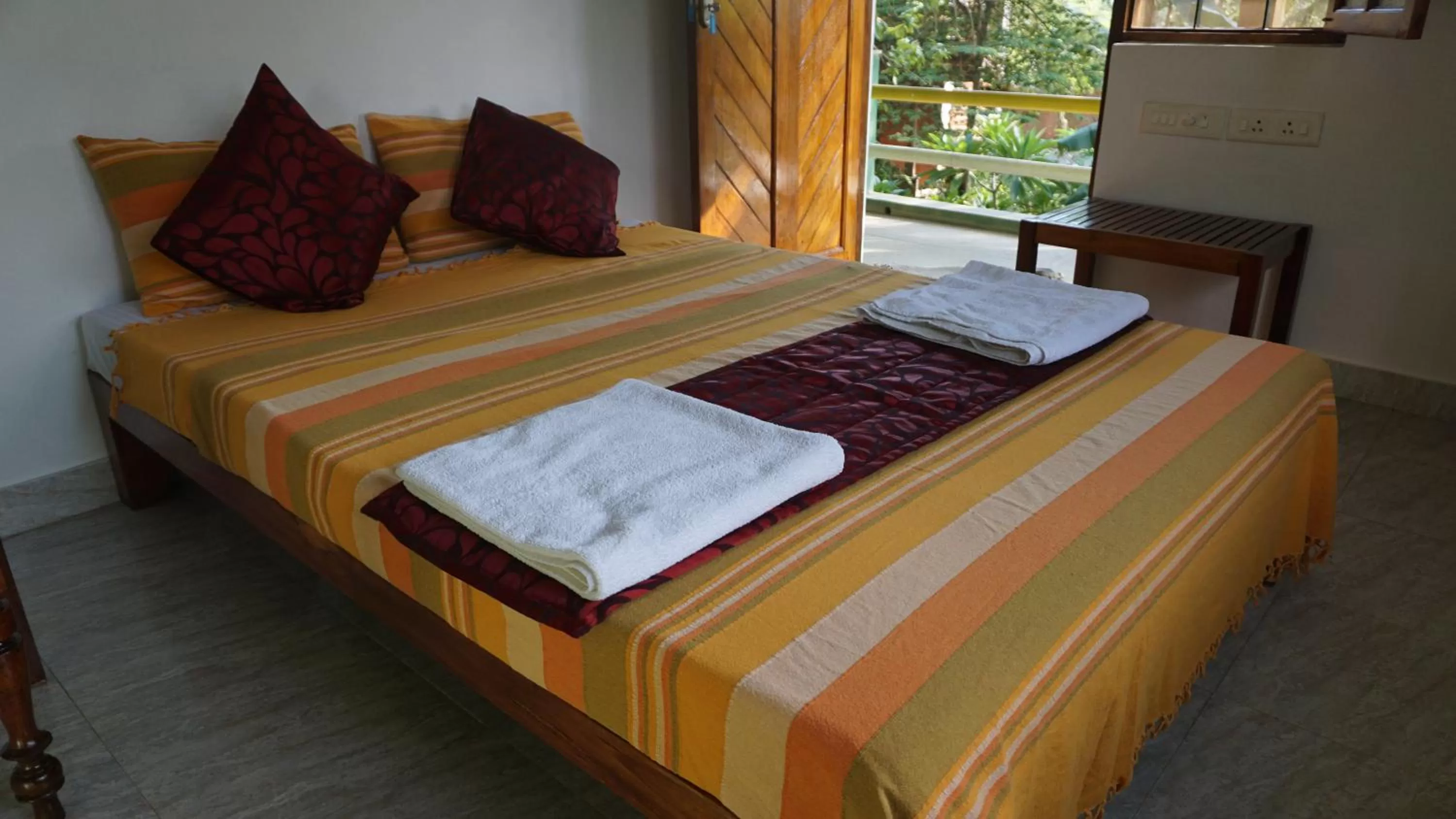 Bed in Green's Guest House