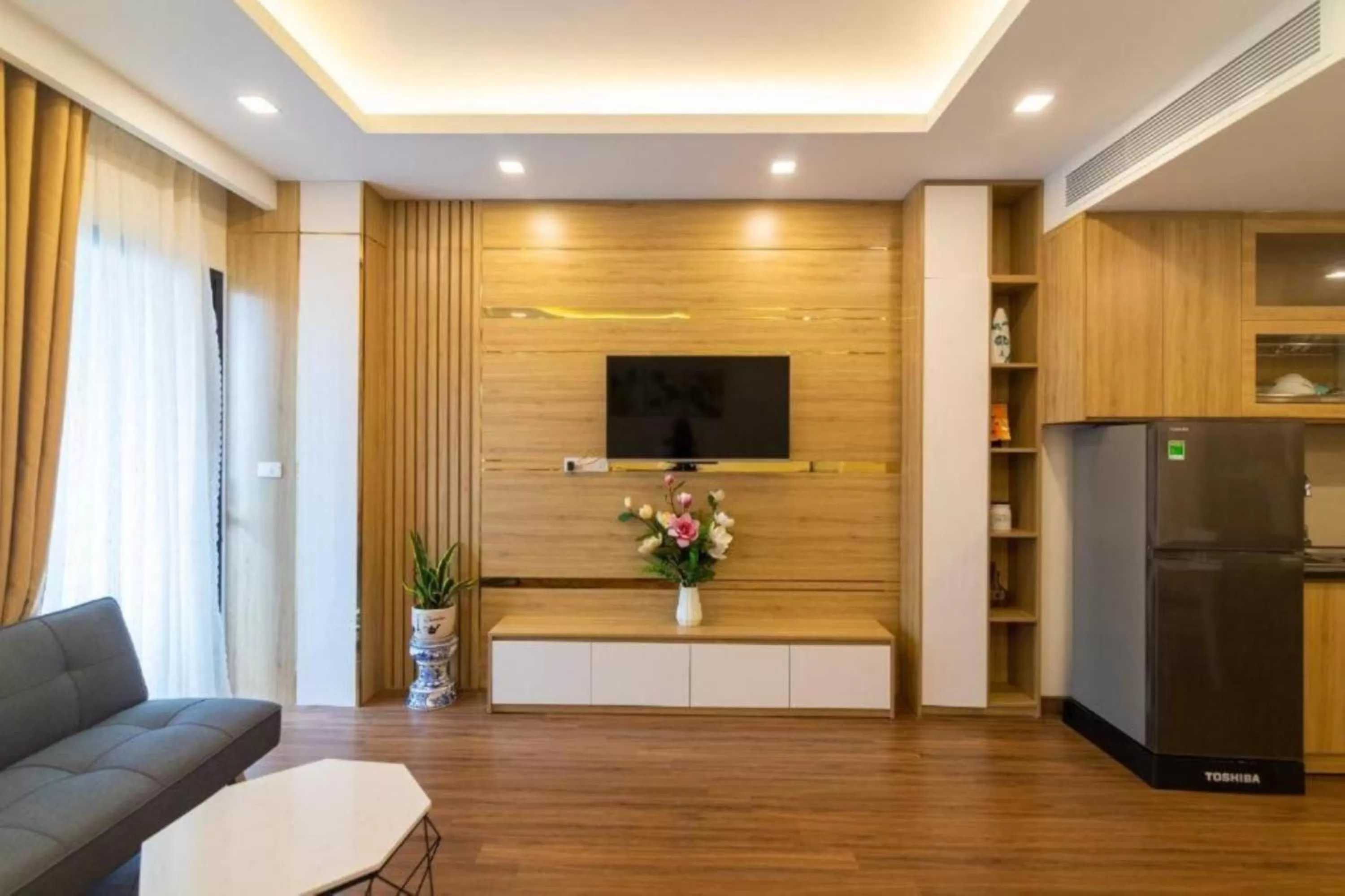 Living room, TV/Entertainment Center in FLC Sea Tower Quy Nhơn - Homostay