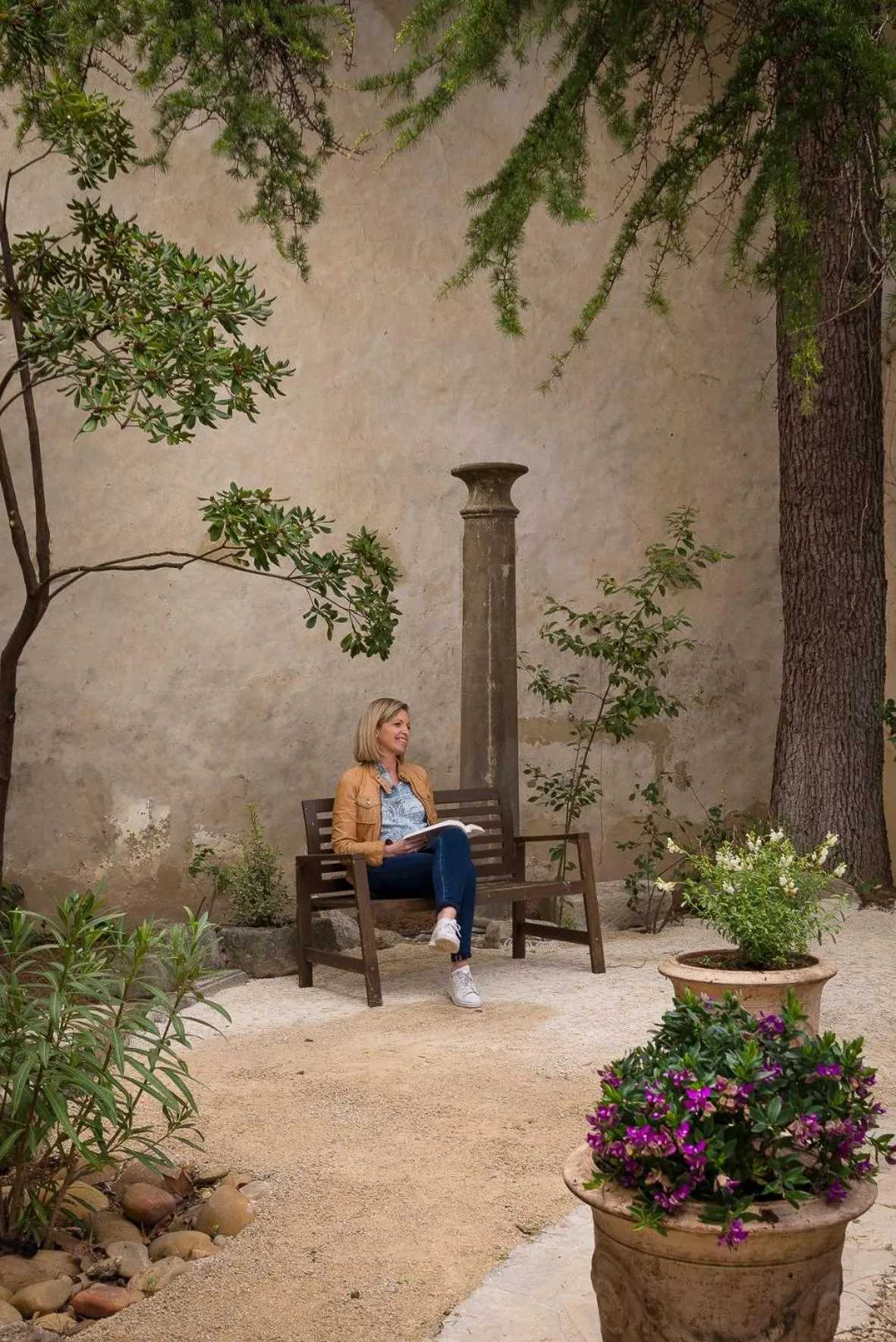 Garden in Hôtel la Magnaneraie