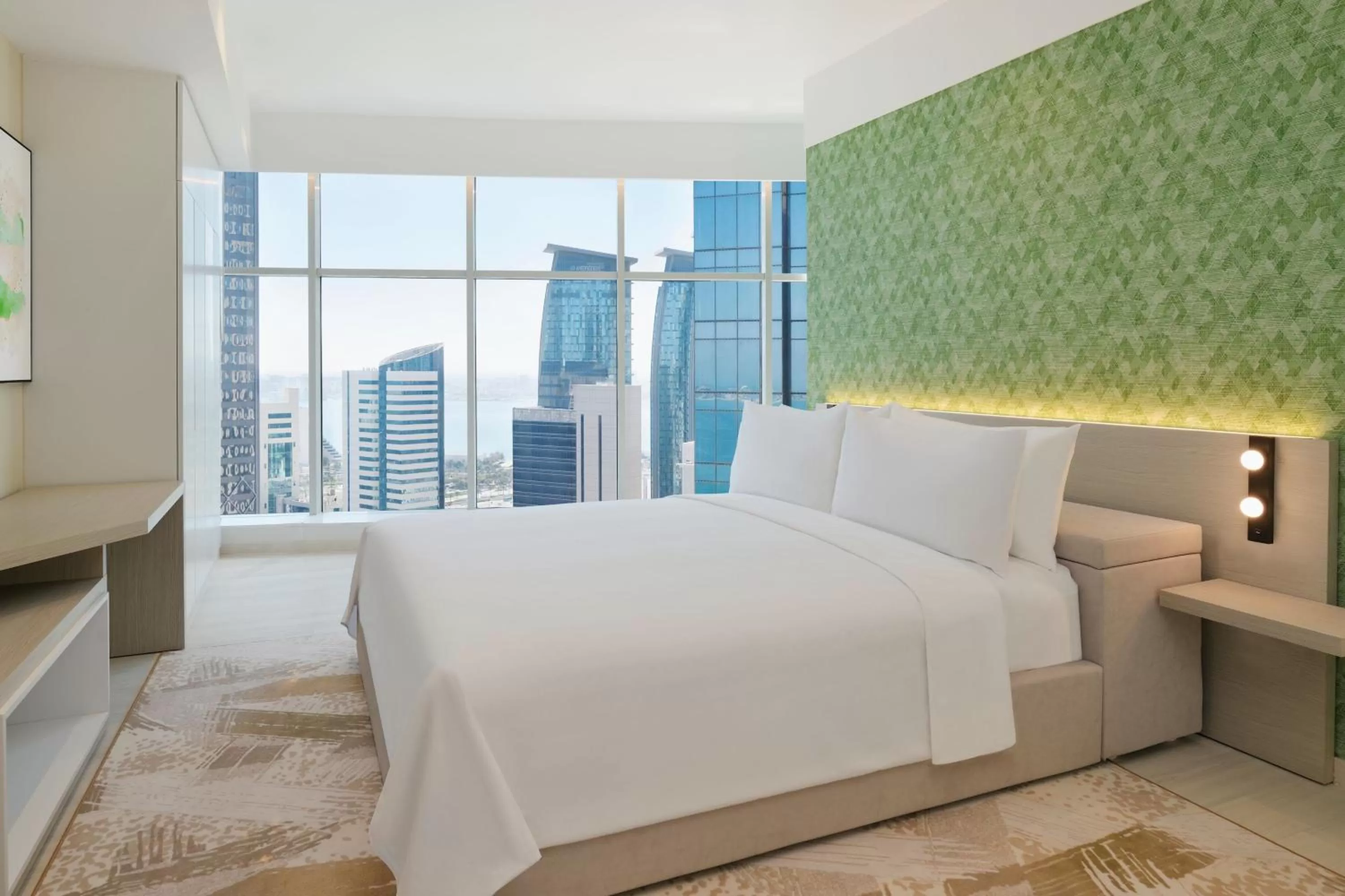Bedroom, Bed in Element by Westin West Bay Doha