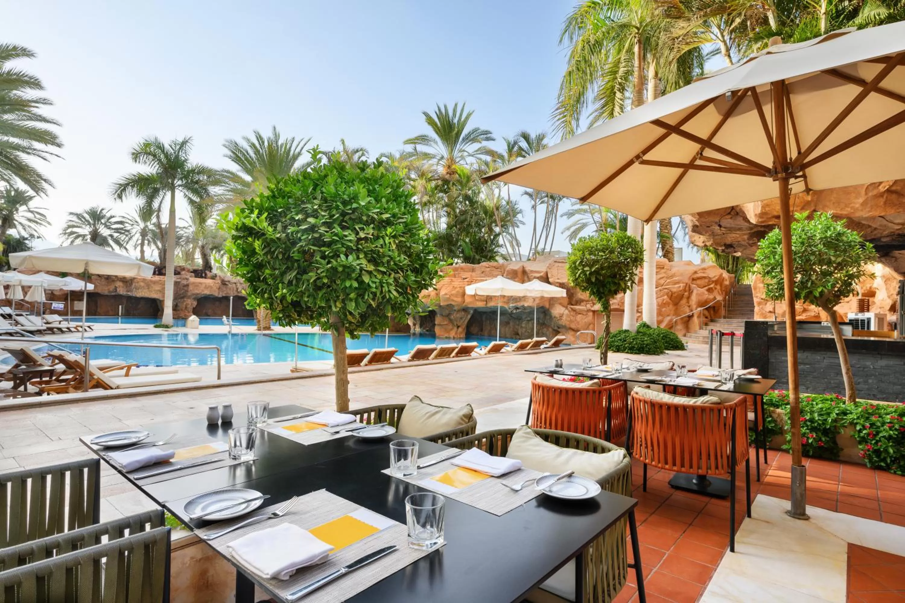 Patio in Royal Beach Eilat by Isrotel Exclusive