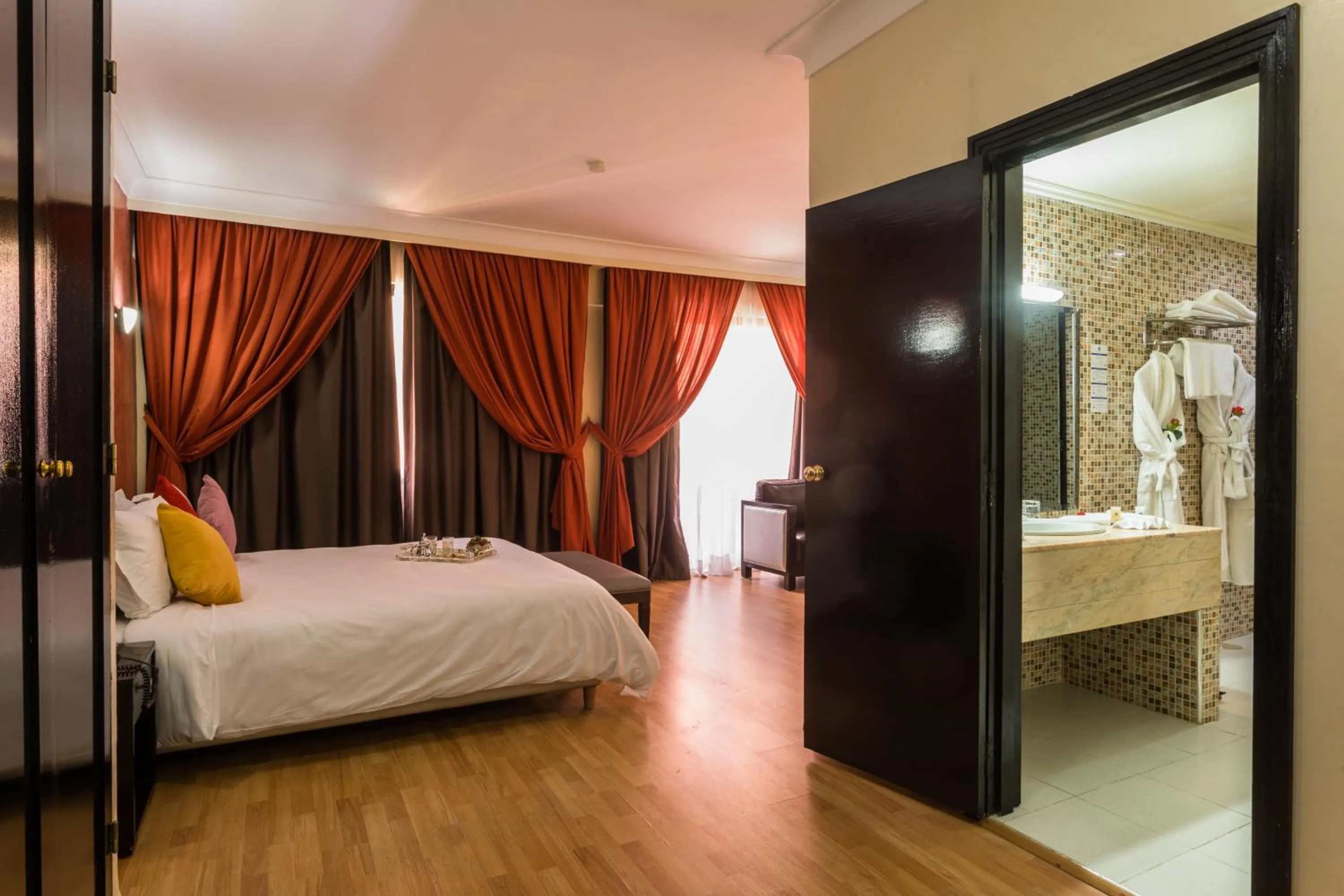 Bed in Hotel Meriem Marrakech