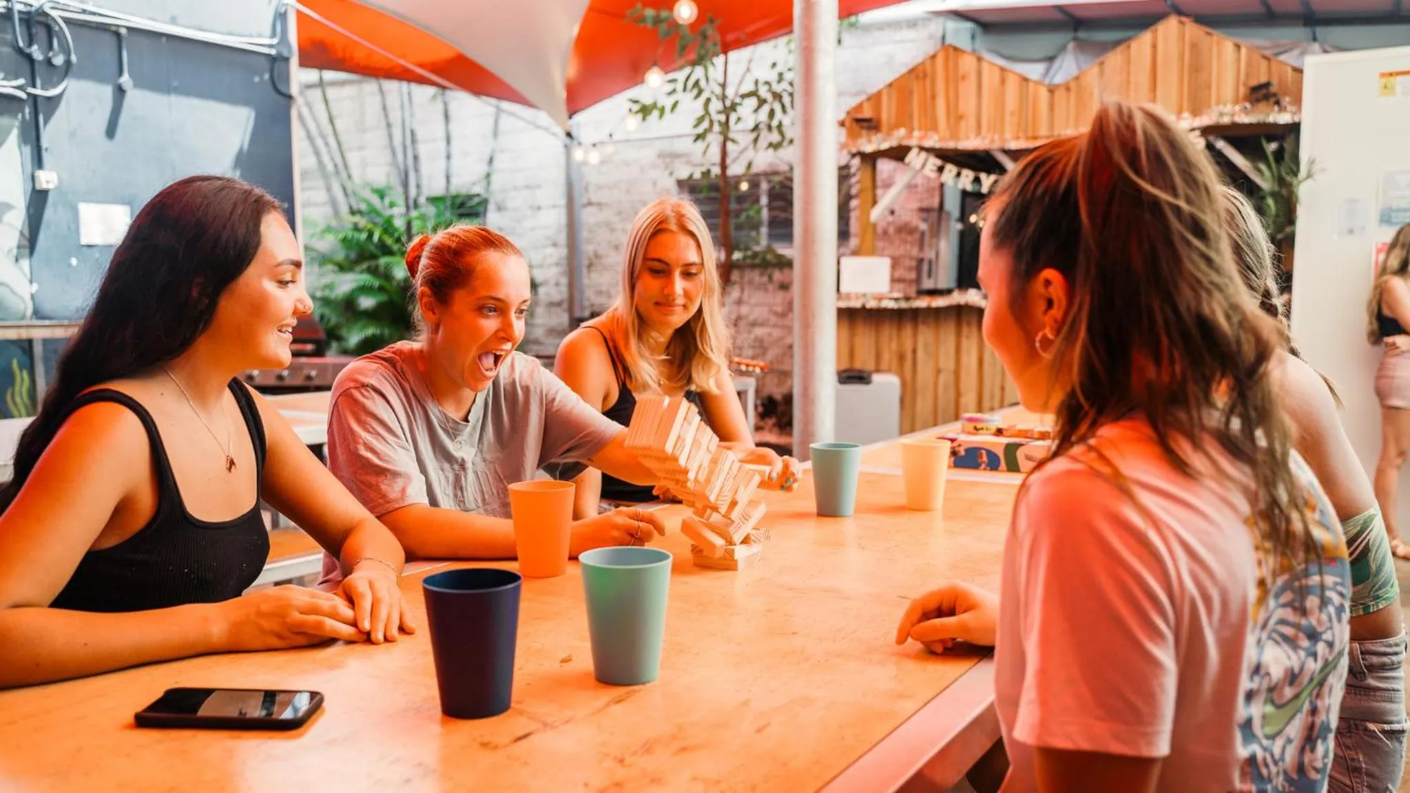 Communal lounge/ TV room in Mad Monkey Waterfront