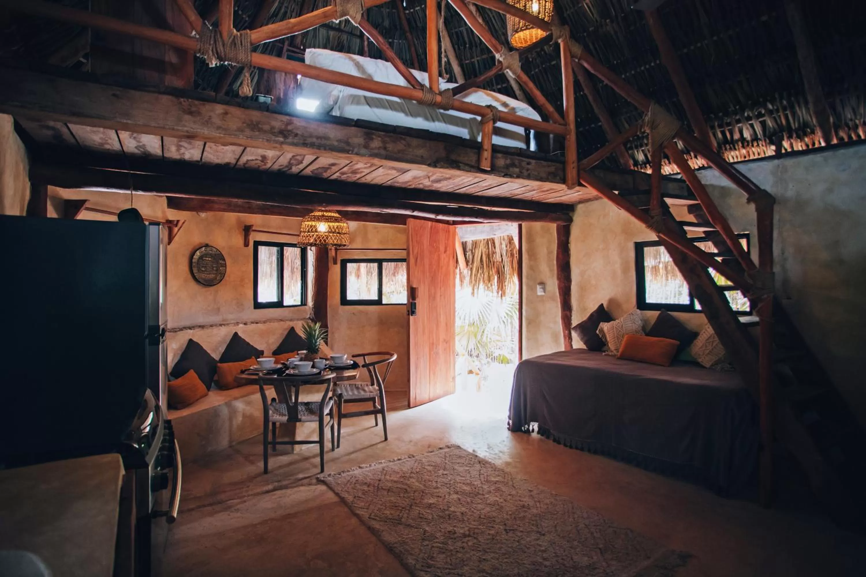 Living room in Ikal Tulum Hotel