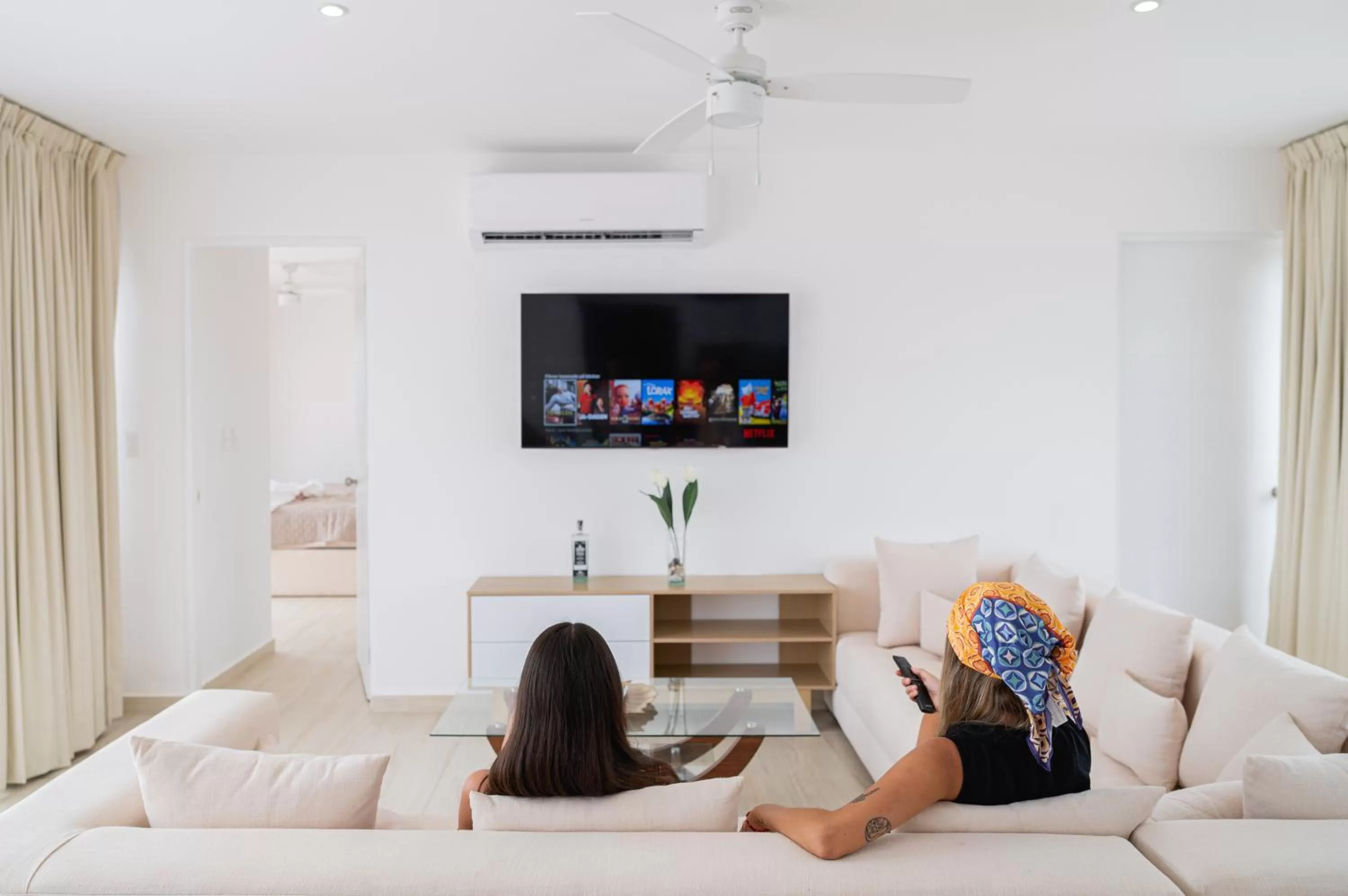 TV and multimedia, Seating Area in Apartment and Penthouse Blue Luxury Kukulkan Tulum