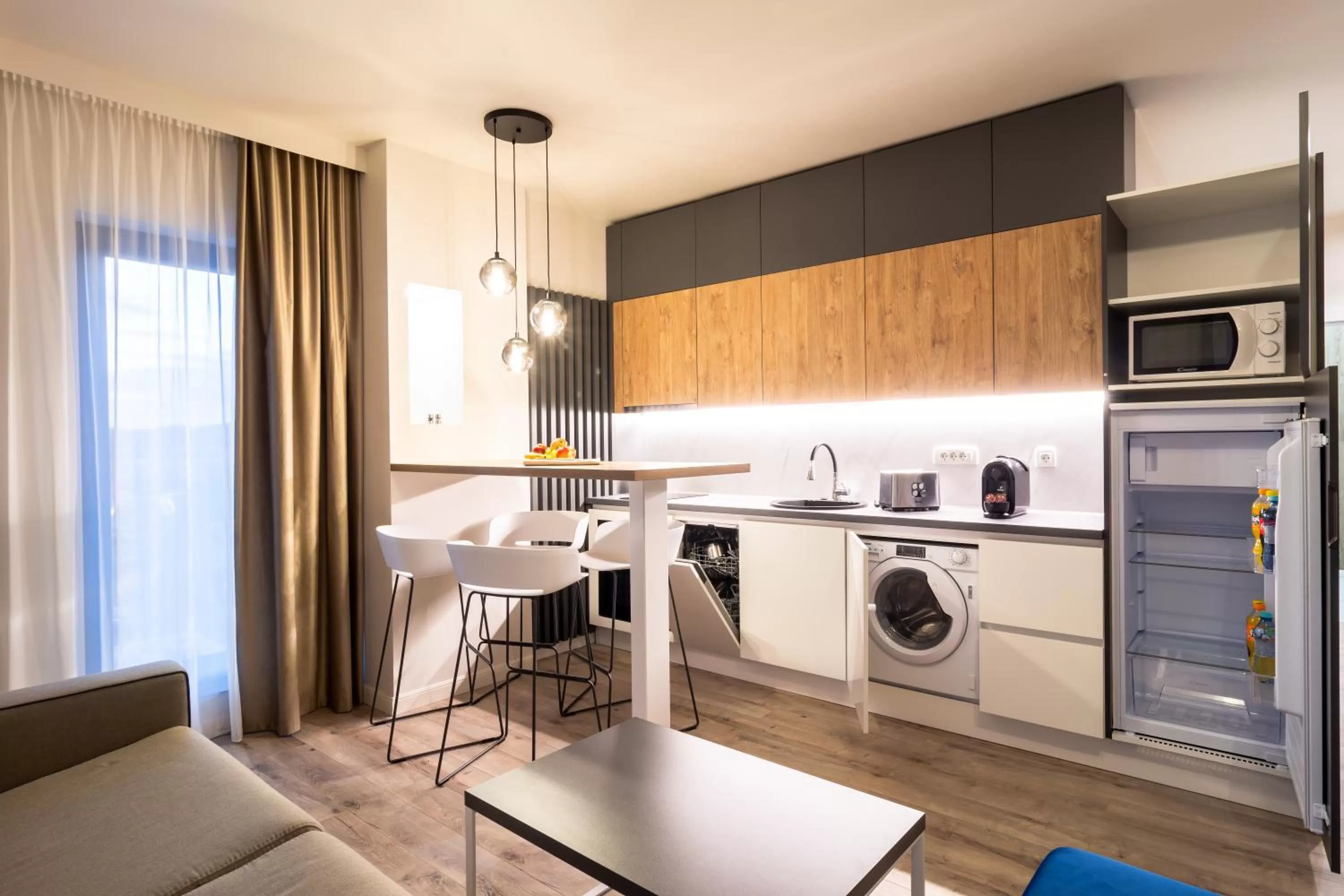 Kitchen or kitchenette in Aparthotel NOX