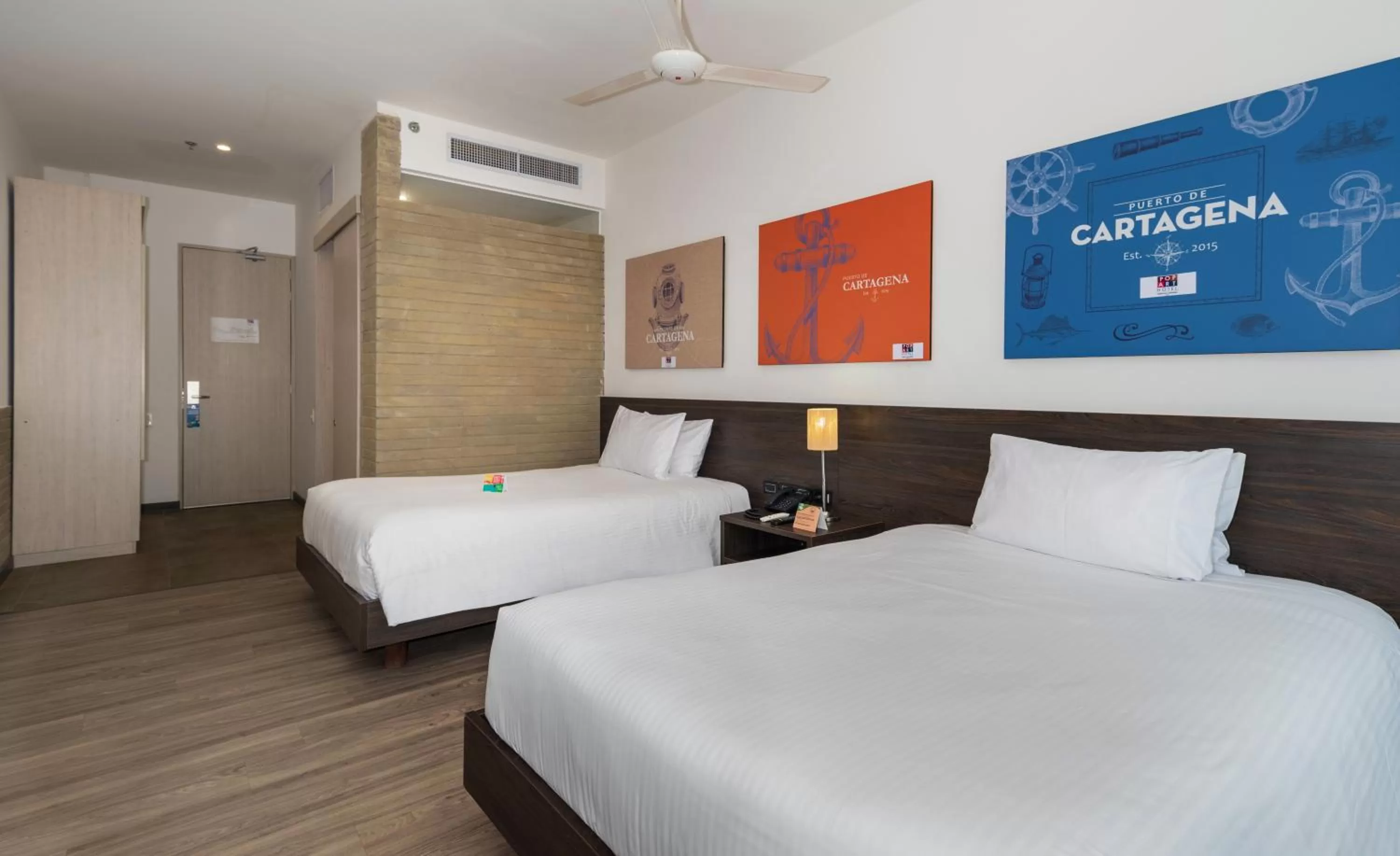 Bed in Pop Art Hotel CLC Puerto Mamonal Cartagena