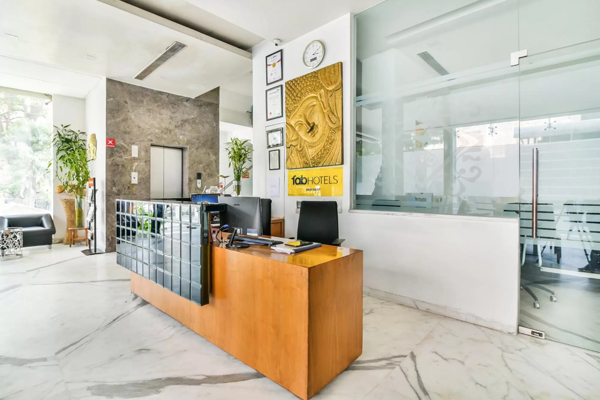 Lobby or reception in FabHotel Prime Sage