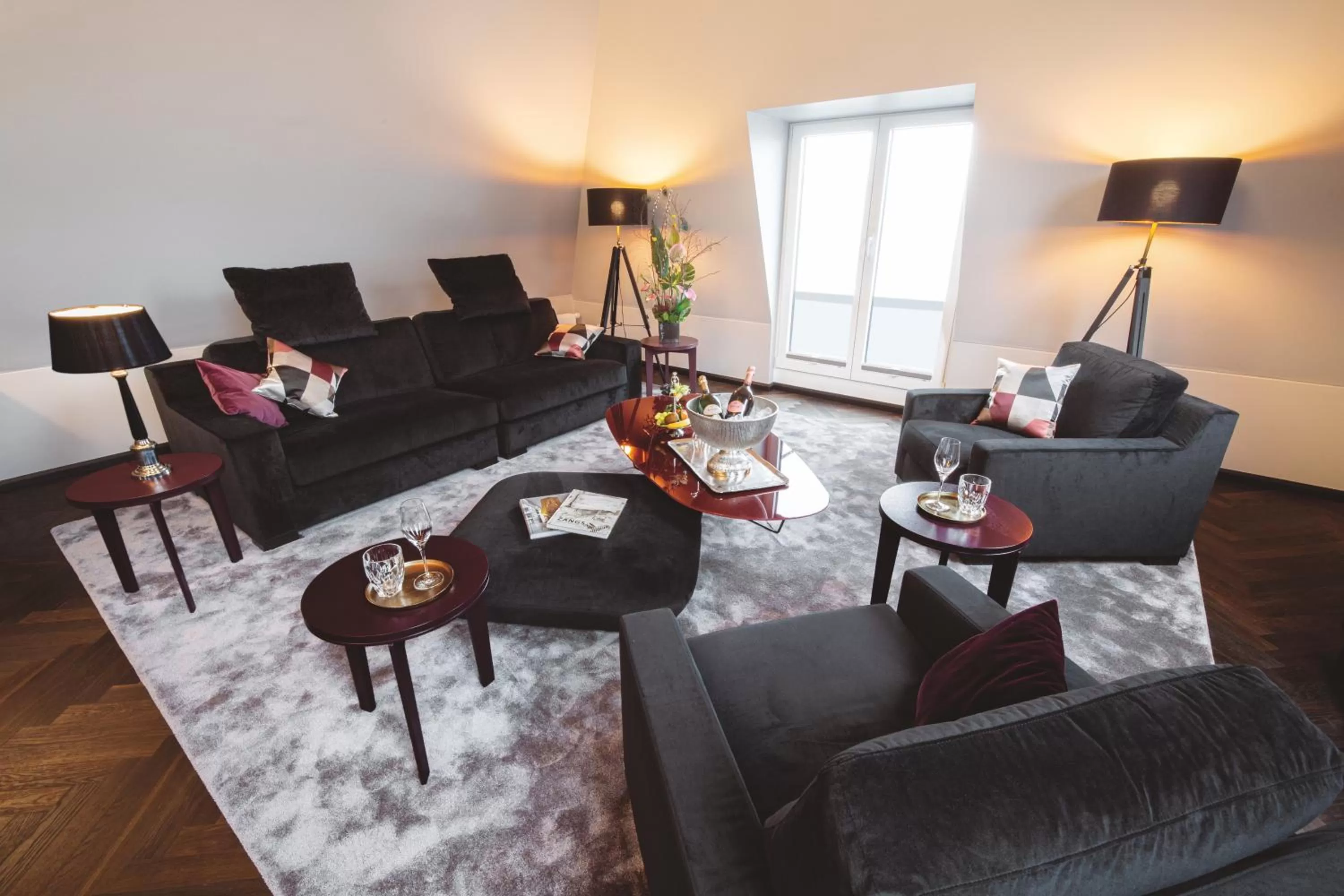 Living room in Prevôt Restaurant & Hotel