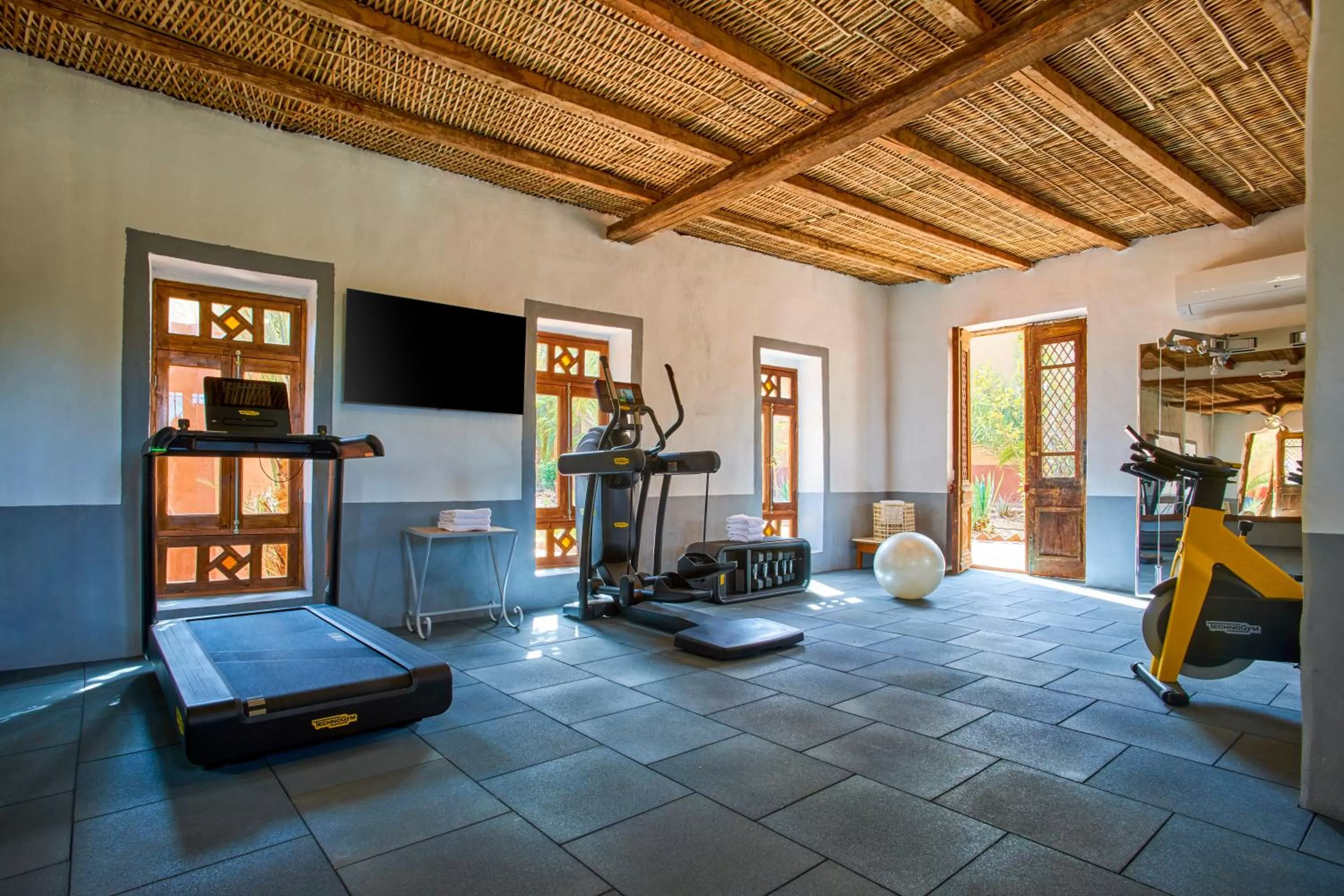 Fitness centre/facilities in Al Moudira Hotel