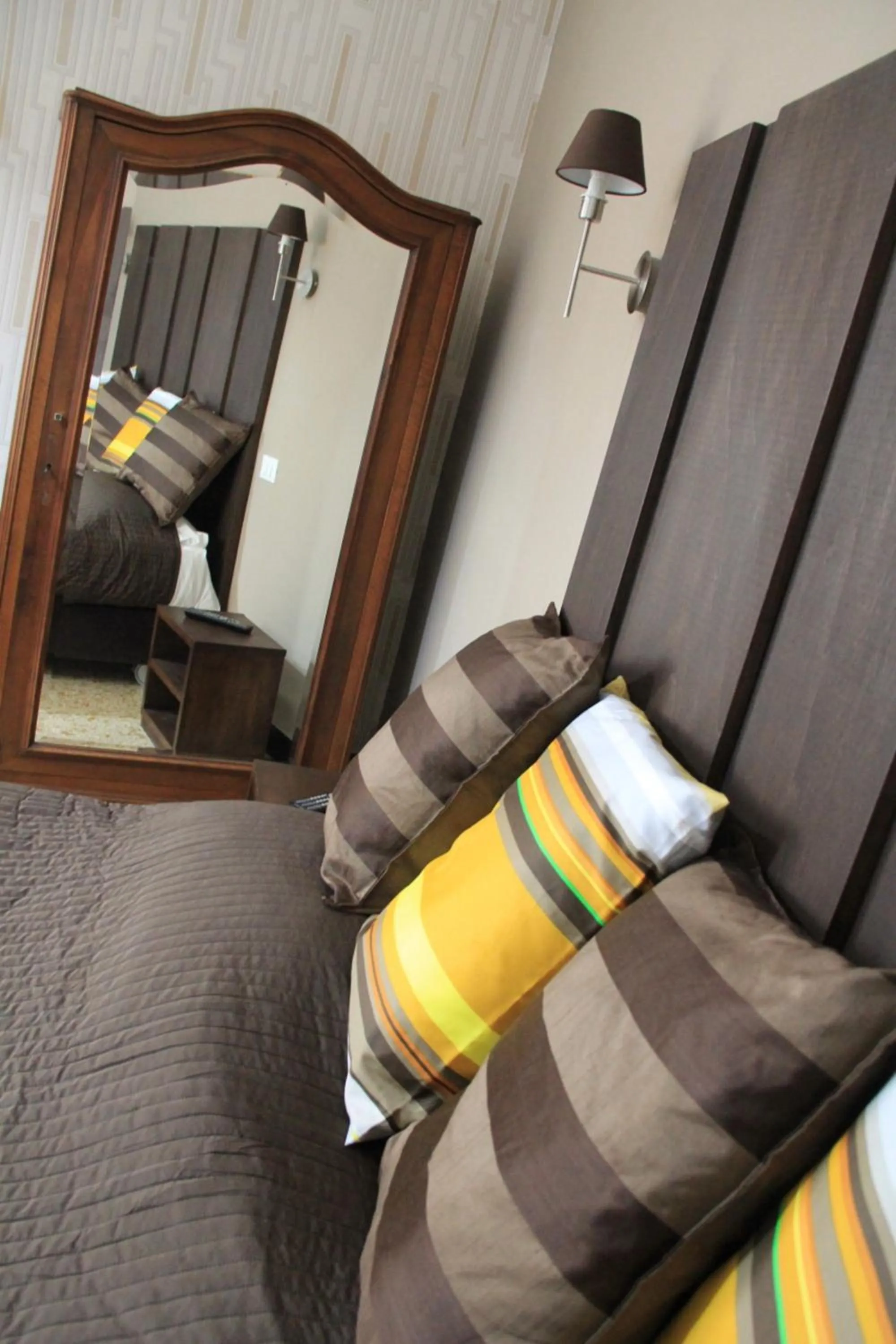 Decorative detail, Bed in Hotel Bologna