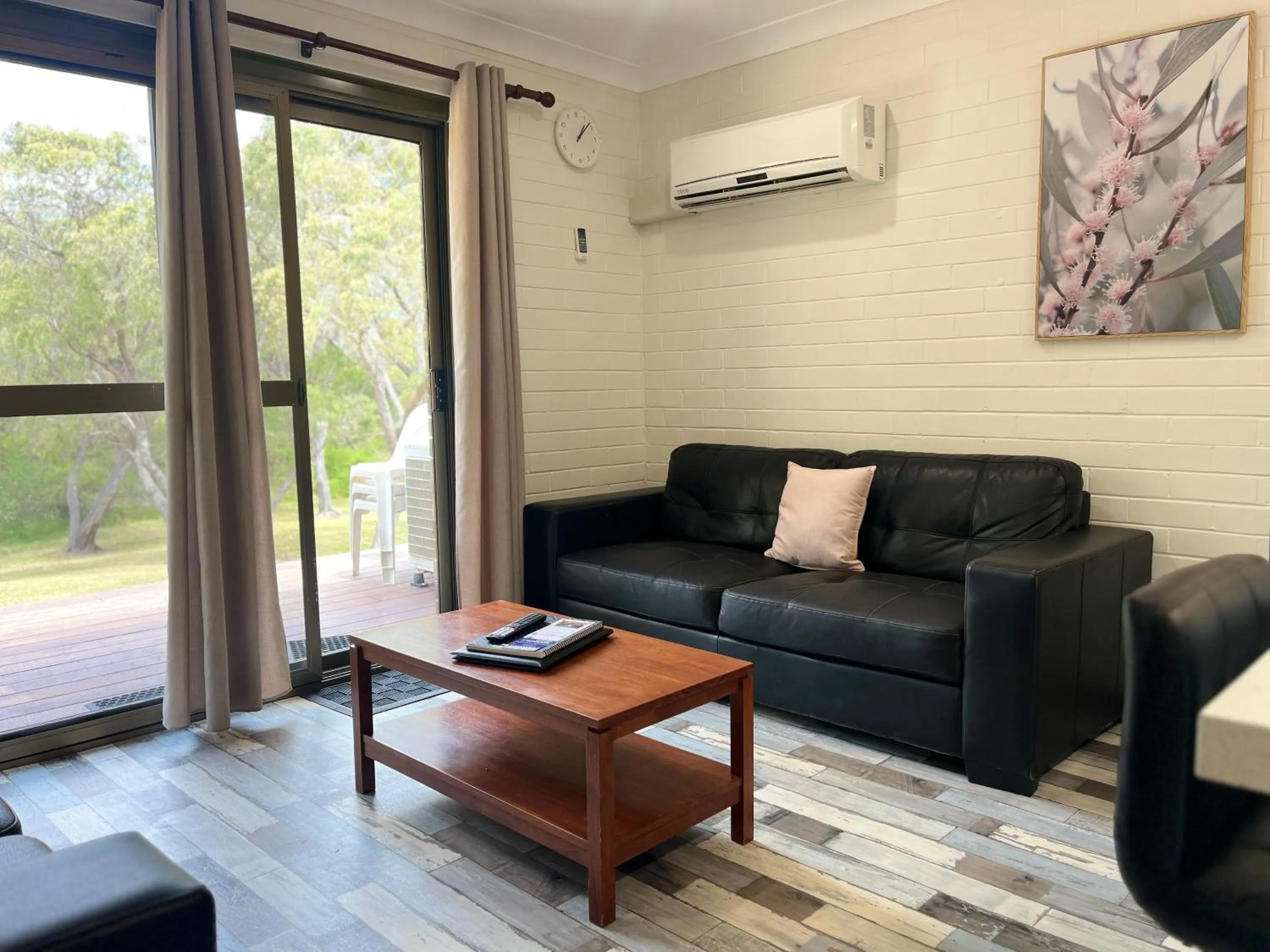 Living room in Emu Beach Chalets