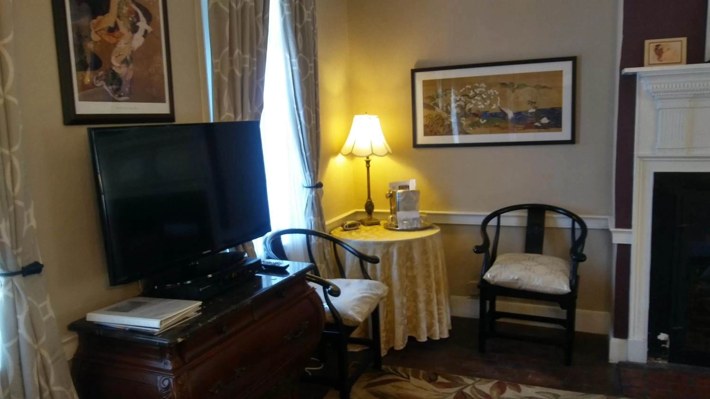 Decorative detail, TV/Entertainment Center in Old Brick Inn