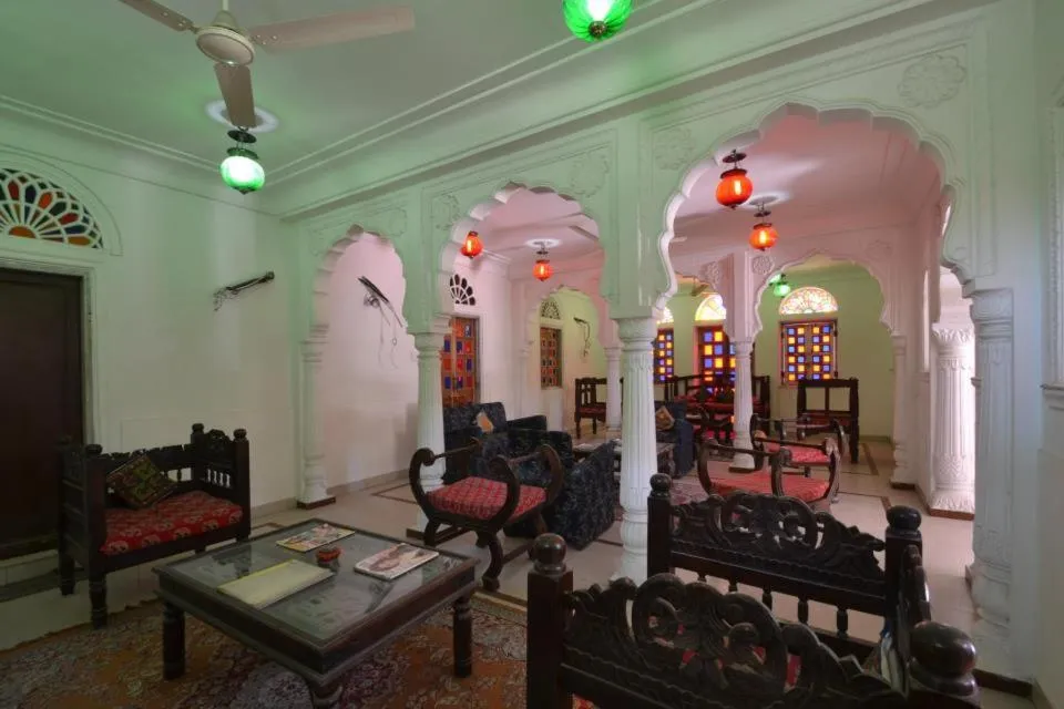 Seating area in Rawla Mrignayani Palace