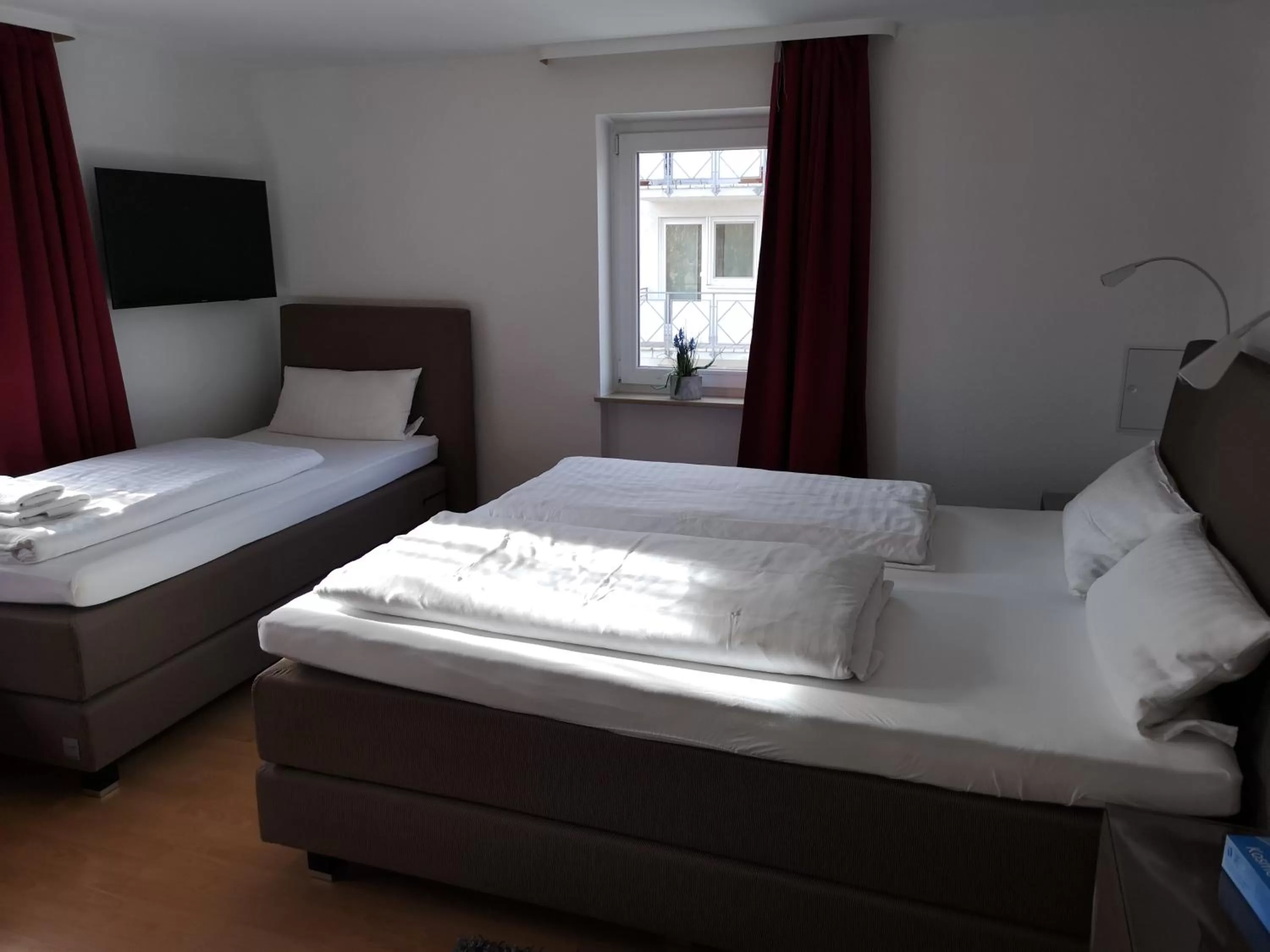 Bed in Tuniberg Restaurant Hotel