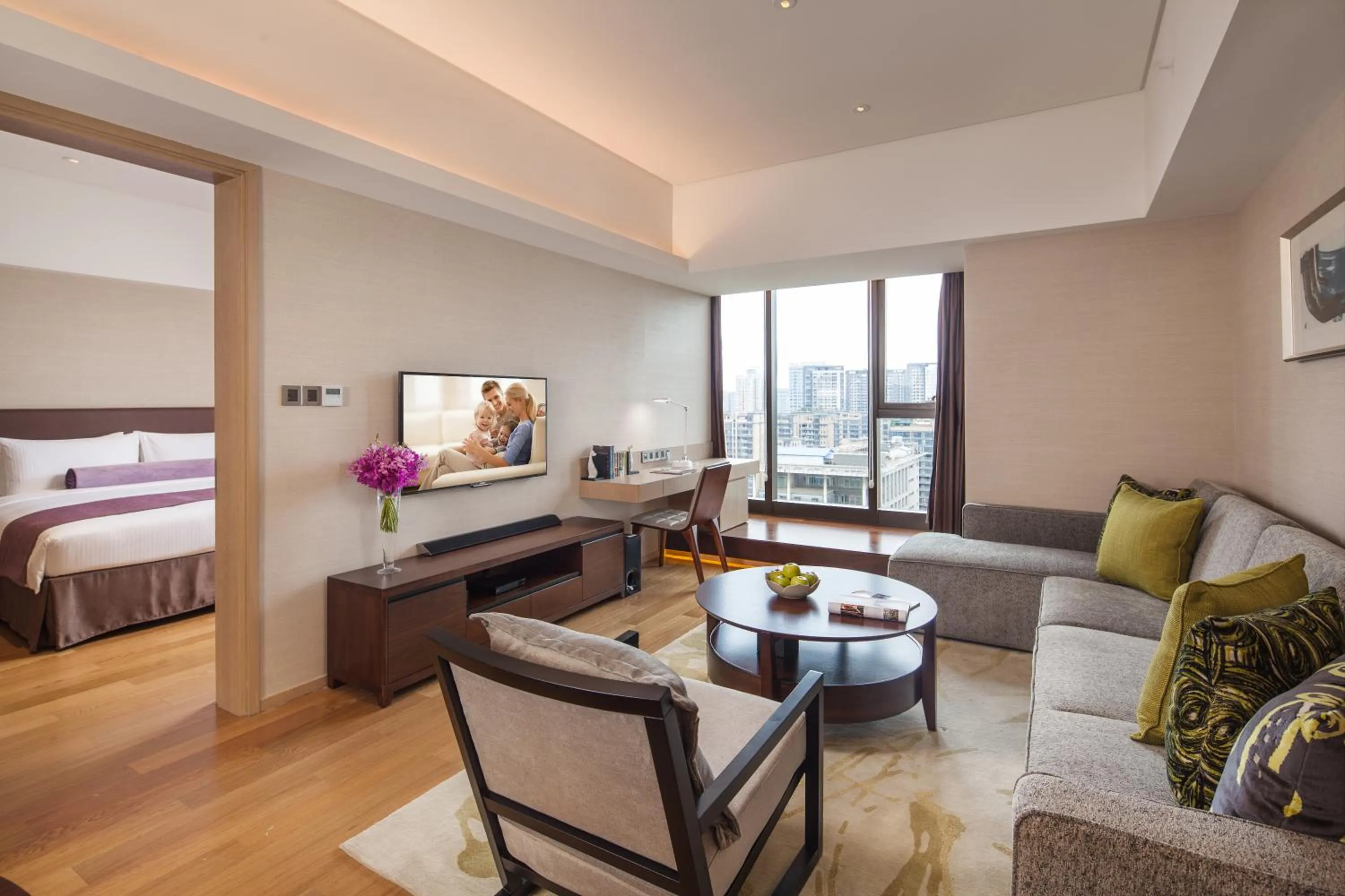 TV and multimedia, Bed in Somerset Xindicheng Xi'an