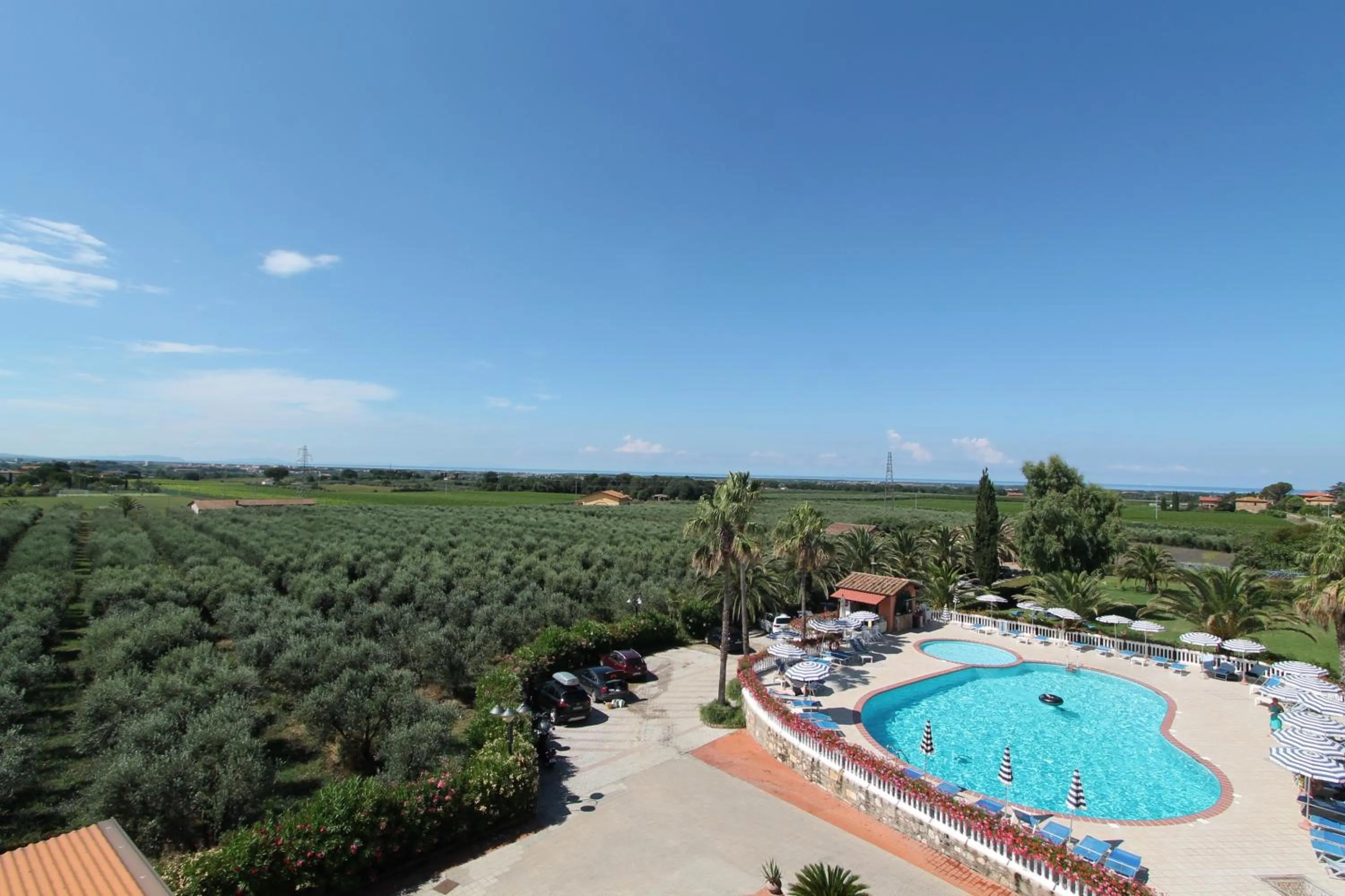 Pool view in Agrihotel Elisabetta