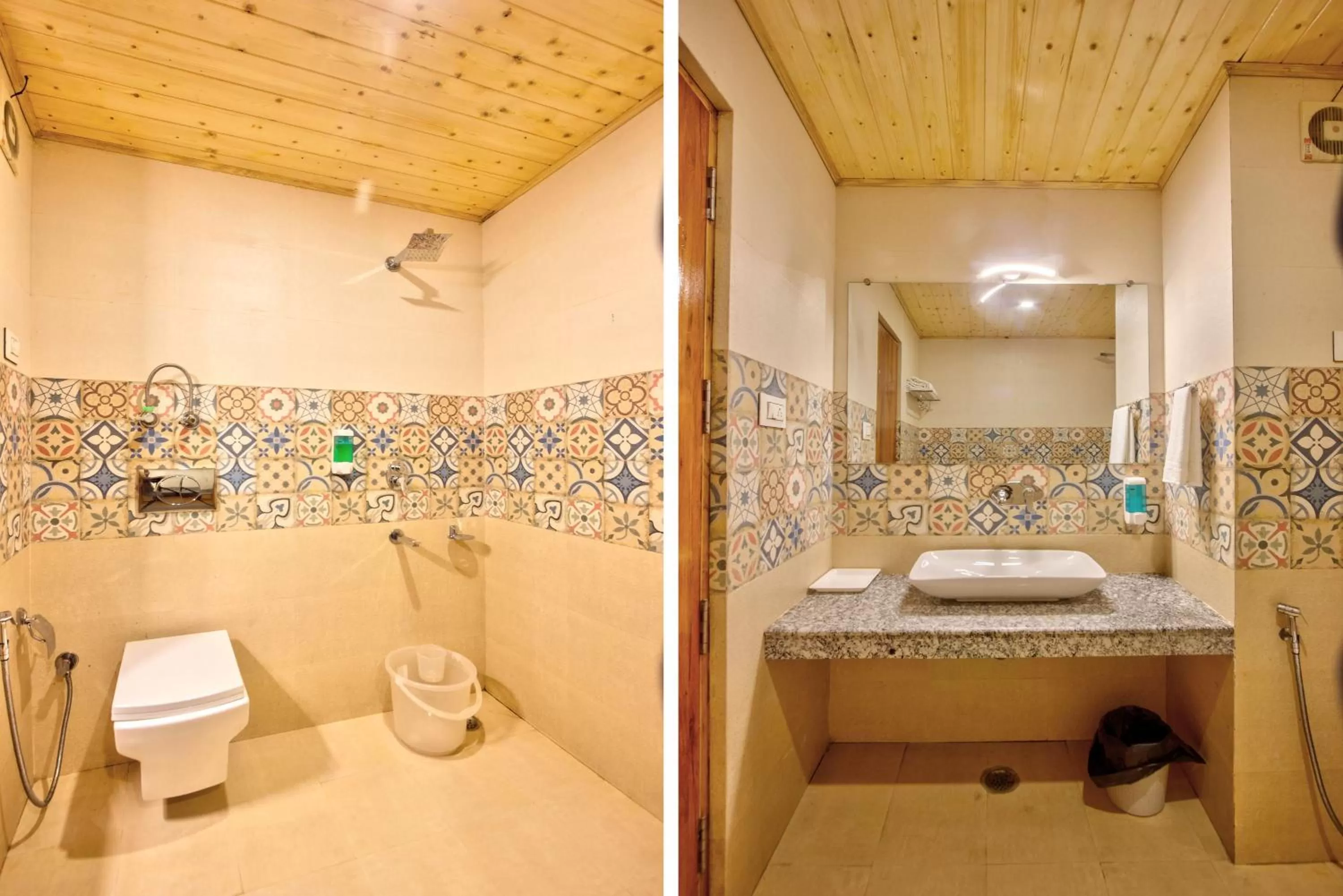 Bathroom in Snow City's Montana Blues Resort Manali - Heated & Air-Cooled Stay