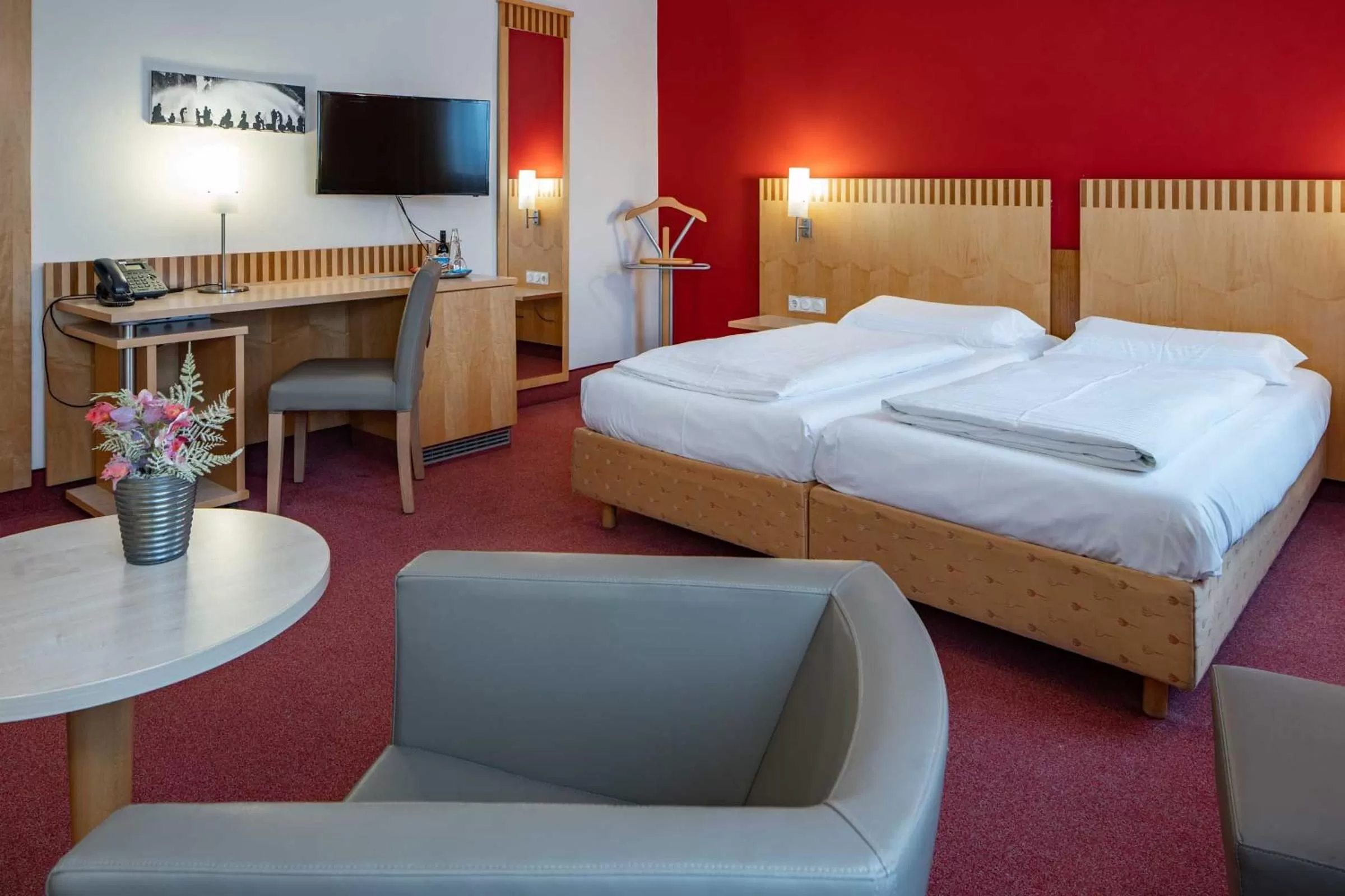 Bed in Hotel Schiller