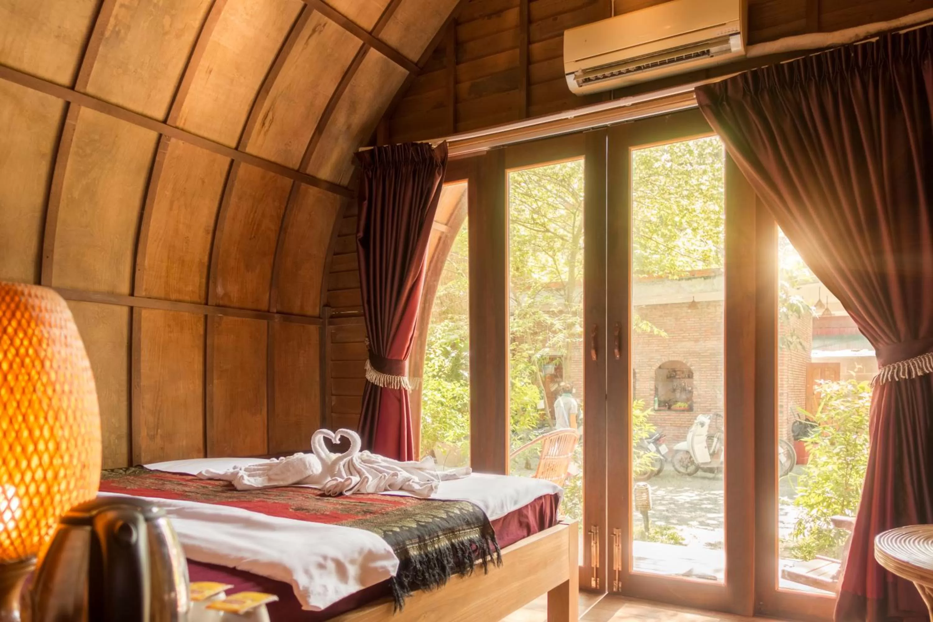 Bedroom, Bed in Bamboo Bungalow