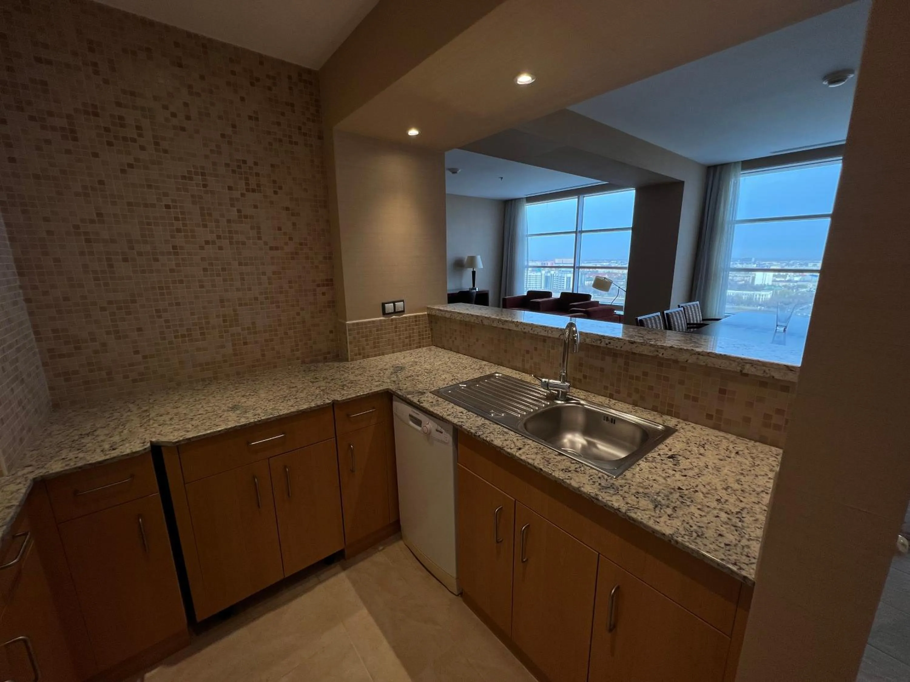 Kitchen or kitchenette in Atyrau Executive Apartments