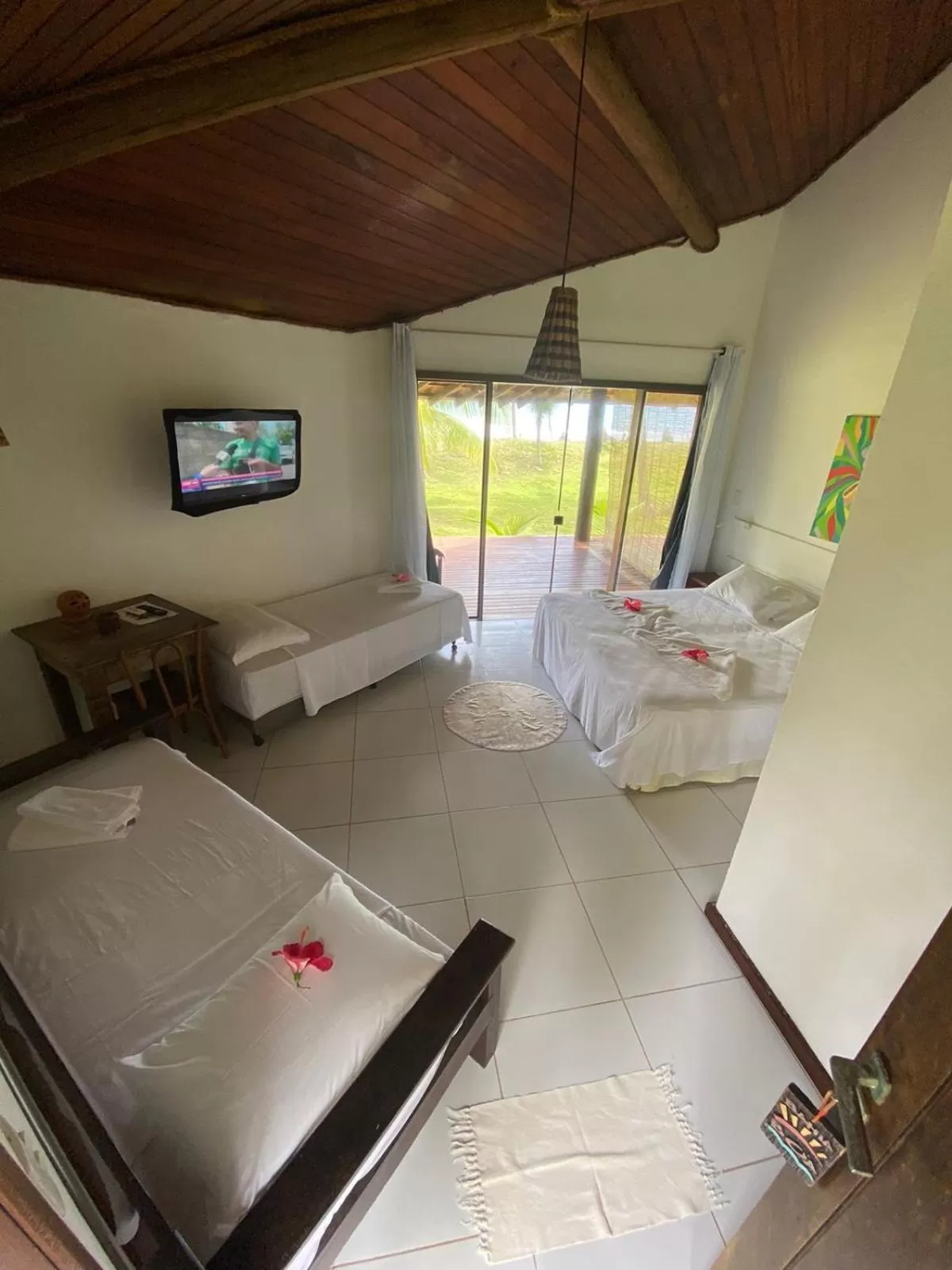 View (from property/room), Bed in Pousada Bahia Boa