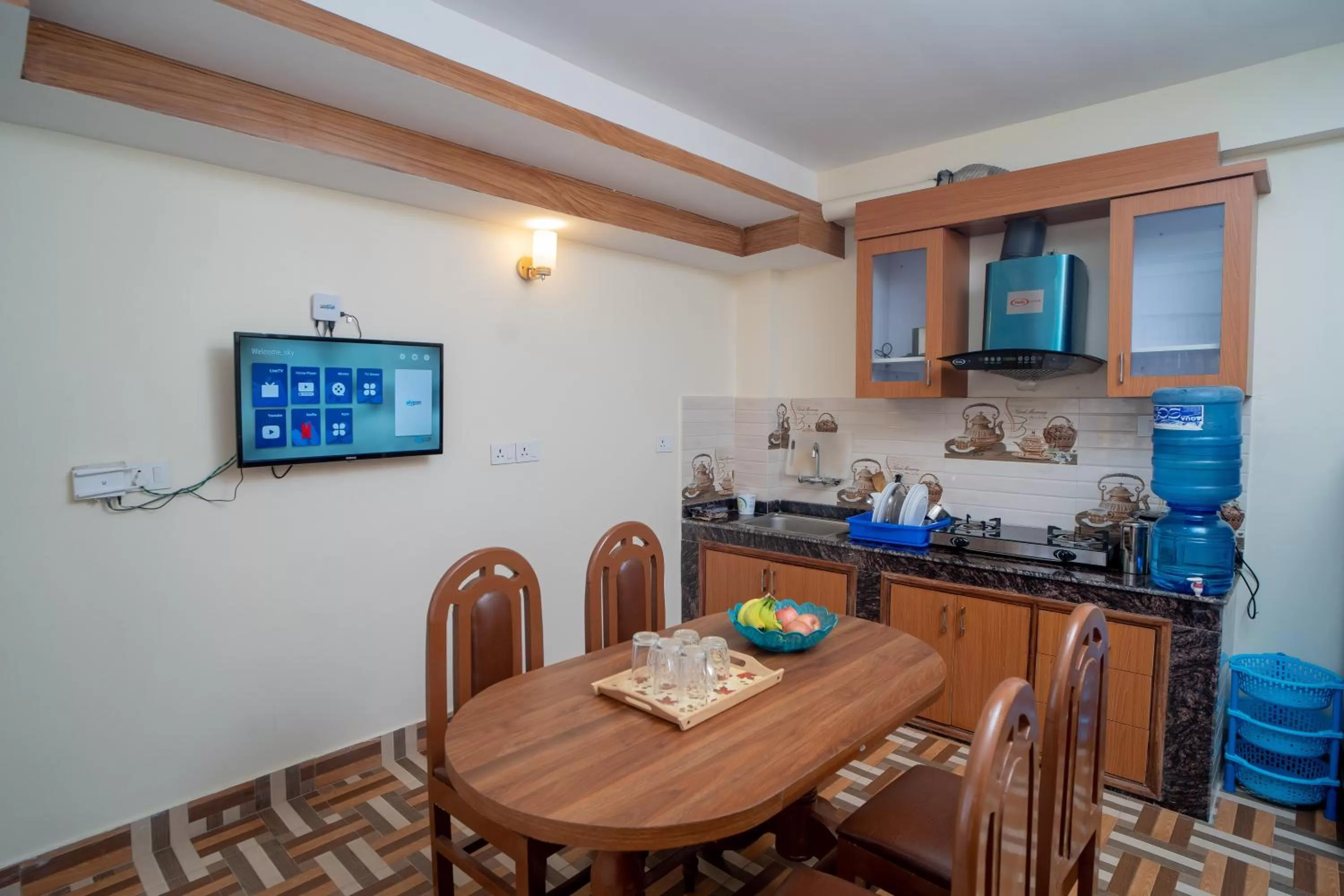 Kitchen or kitchenette in Madhuban Hotel