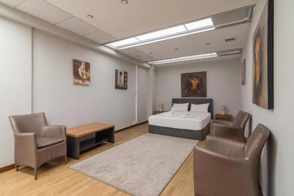 Bedroom, Bed in Arditou Akropolis Apartments-Suites