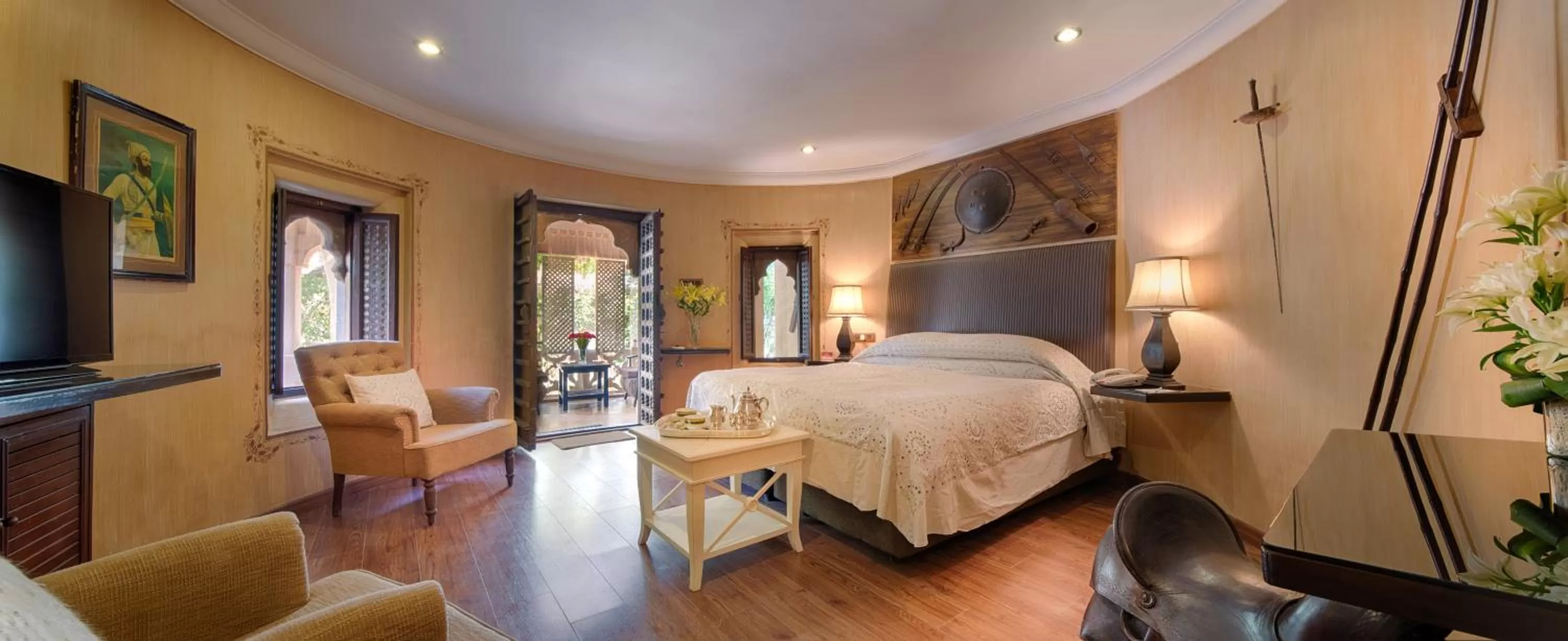 Bedroom, Bed in Ajit Bhawan - A Palace Resort